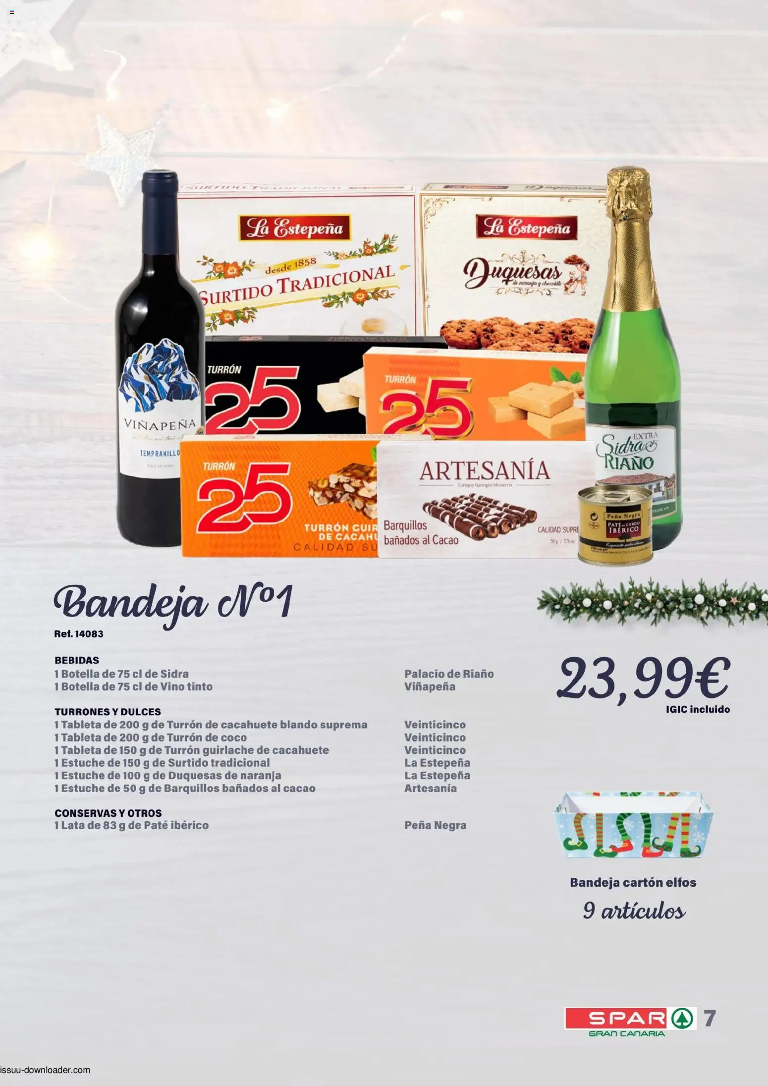 Spar Cestas y Lotes │ válido desde el 30/10/2026 | Página: 7 | Productos: Vino, Paté, Dulces, Bandeja