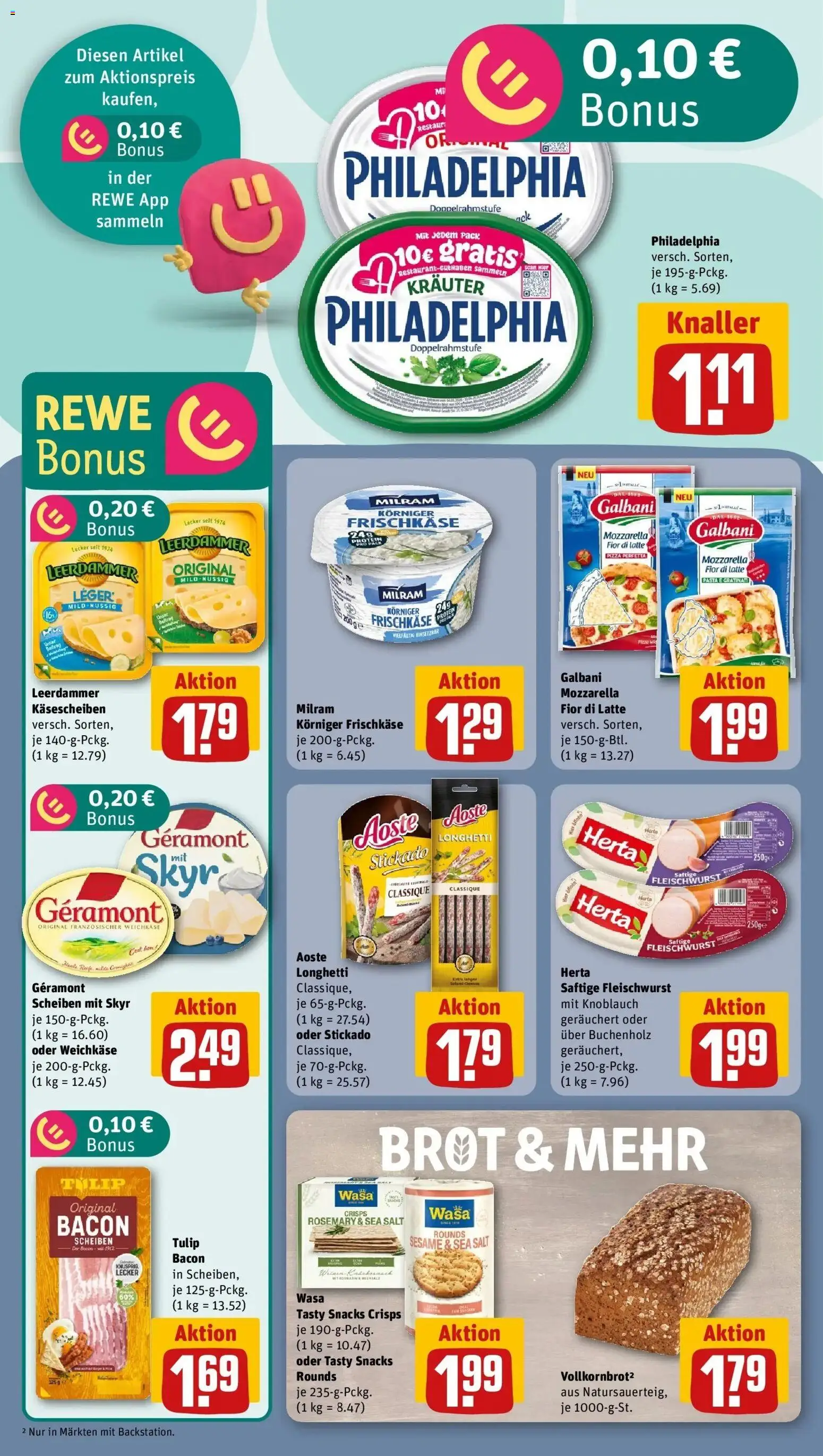 Rewe Prospekt Berlin / Friedrichhain – gültig ab 08.06.2026 | Seite: 12 | Produkte: Leerdammer, Knoblauch, Pizza, Frischkase