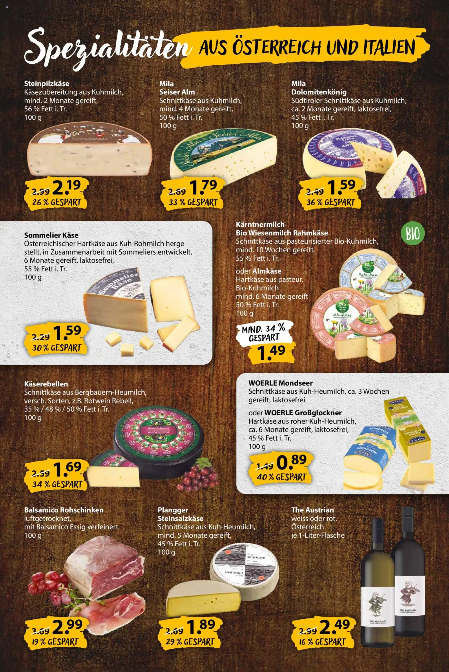 V-Markt Käsebeilage – gültig ab 29.10.2026 | Seite: 5 | Produkte: Käse, Balsamico, Rotwein, Spezialitäten