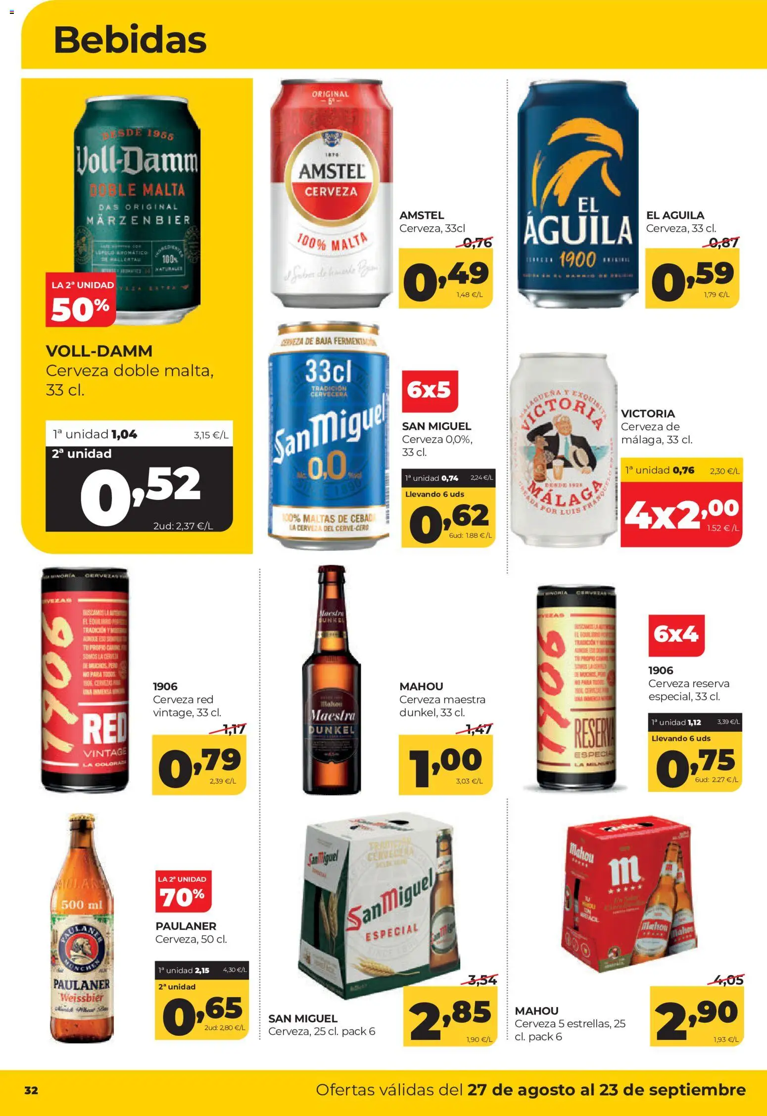 Alimerka folleto Asturias │ válido desde el 27/08/2026 | Página: 34 | Productos: Cerveza, Bebidas