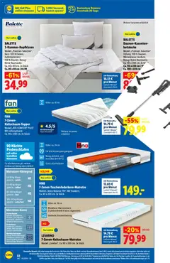 FAN 7-Zonen-Kaltschaum-Topper, Modell „BIG KOMFORT PLUS“. Mit Lüftungsband. Ca. 90 x 200 cm. Je Stück ab 05.10.2026 gültig | Seite: 50 | Produkte: Gewicht, Topper, Bad, Telefon