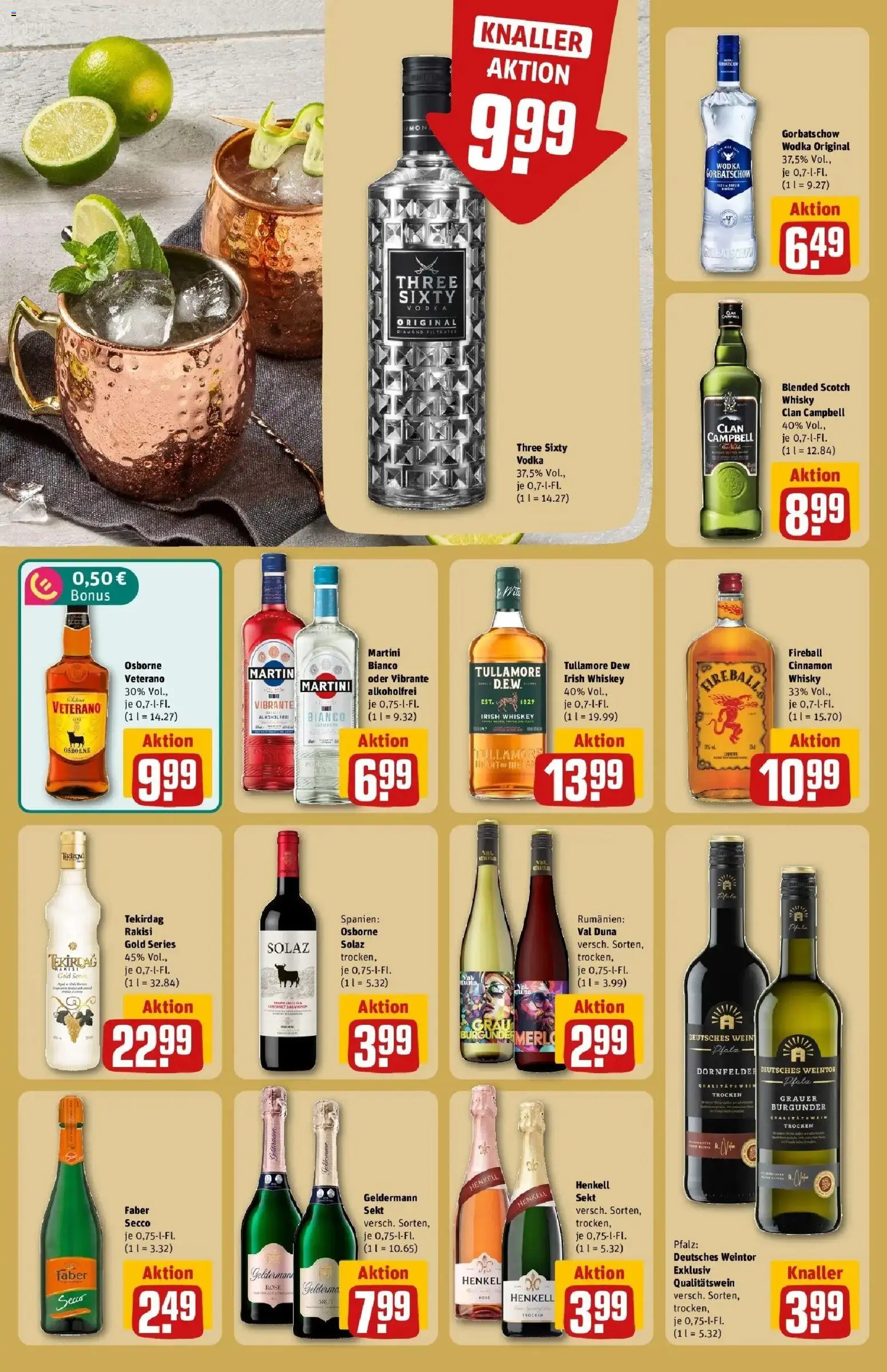 REWE Prospekt ab 05.10.2026 zum Blättern » Angebote | Seite: 20 | Produkte: Whisky, Wodka gorbatschow, Vodka, Wodka