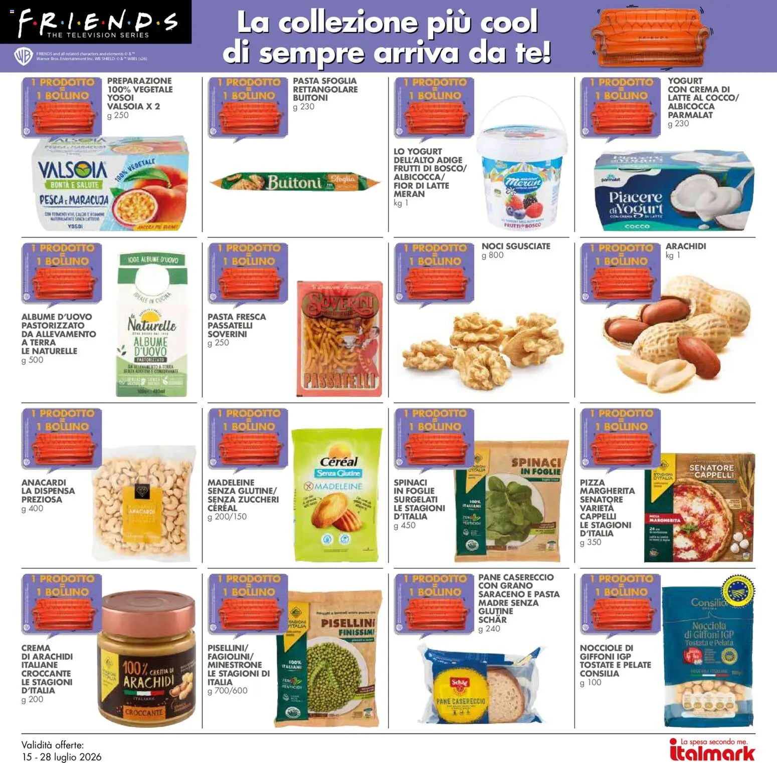 Volantino Italmark del 15/07/2026 | Pagina: 26 | Prodotti: Pane, Anacardi, Nocciole, Cocco