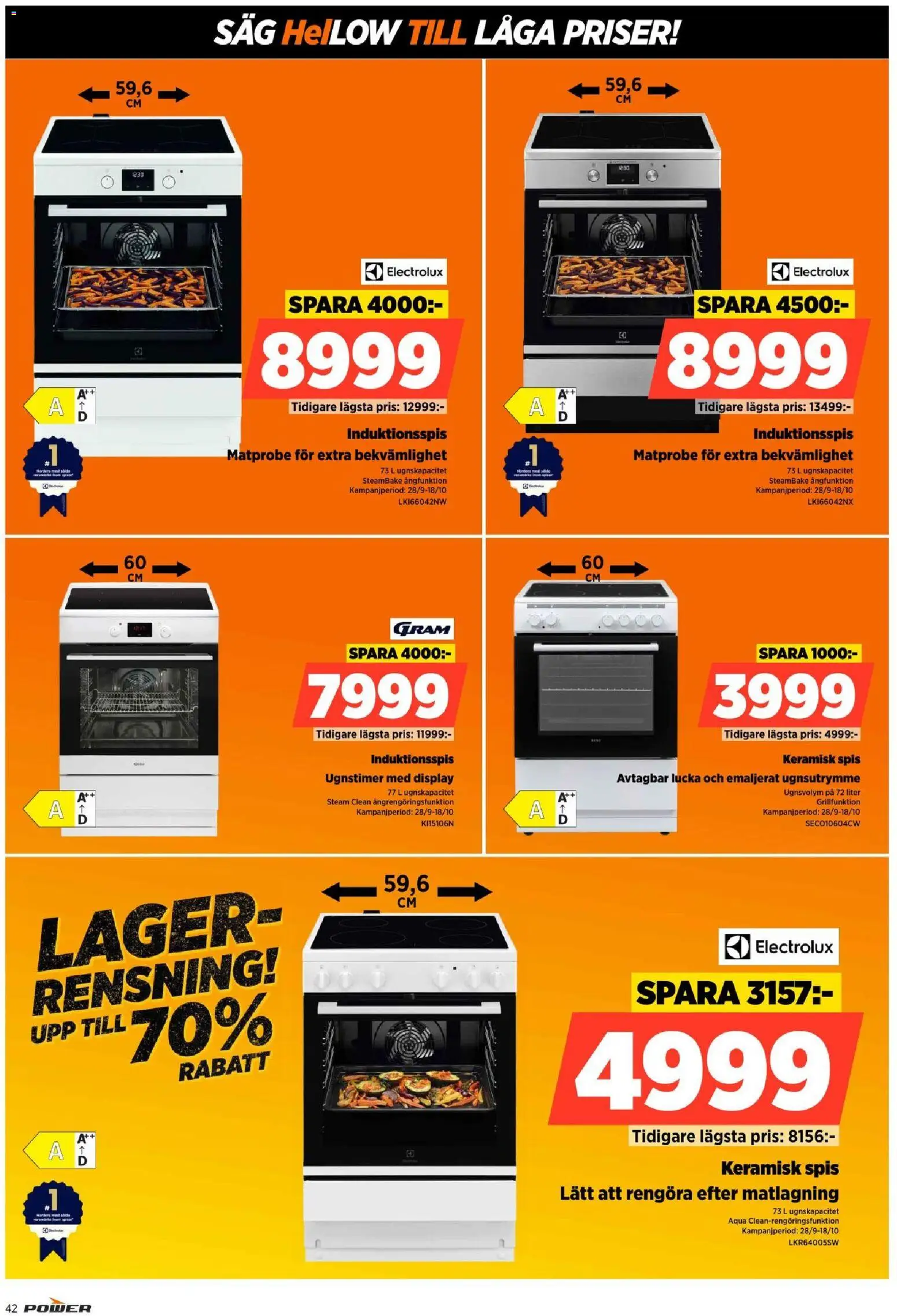 Power reklamblad aktuell från 12/10/2026 | Sida: 42 | Produkter: Såg, Induktionsspis, Spis