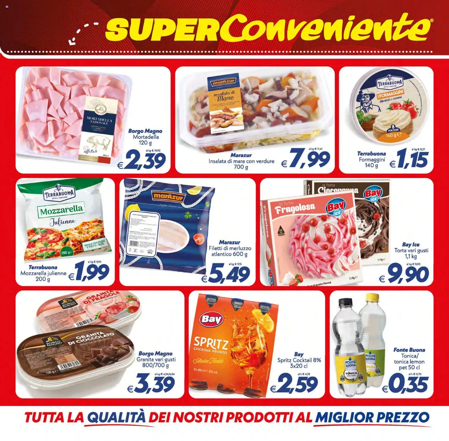 Volantino SuperConveniente del 01/09/2026 | Pagina: 12 | Prodotti: Cioccolato, Piatti, Cocktail, Mozzarella