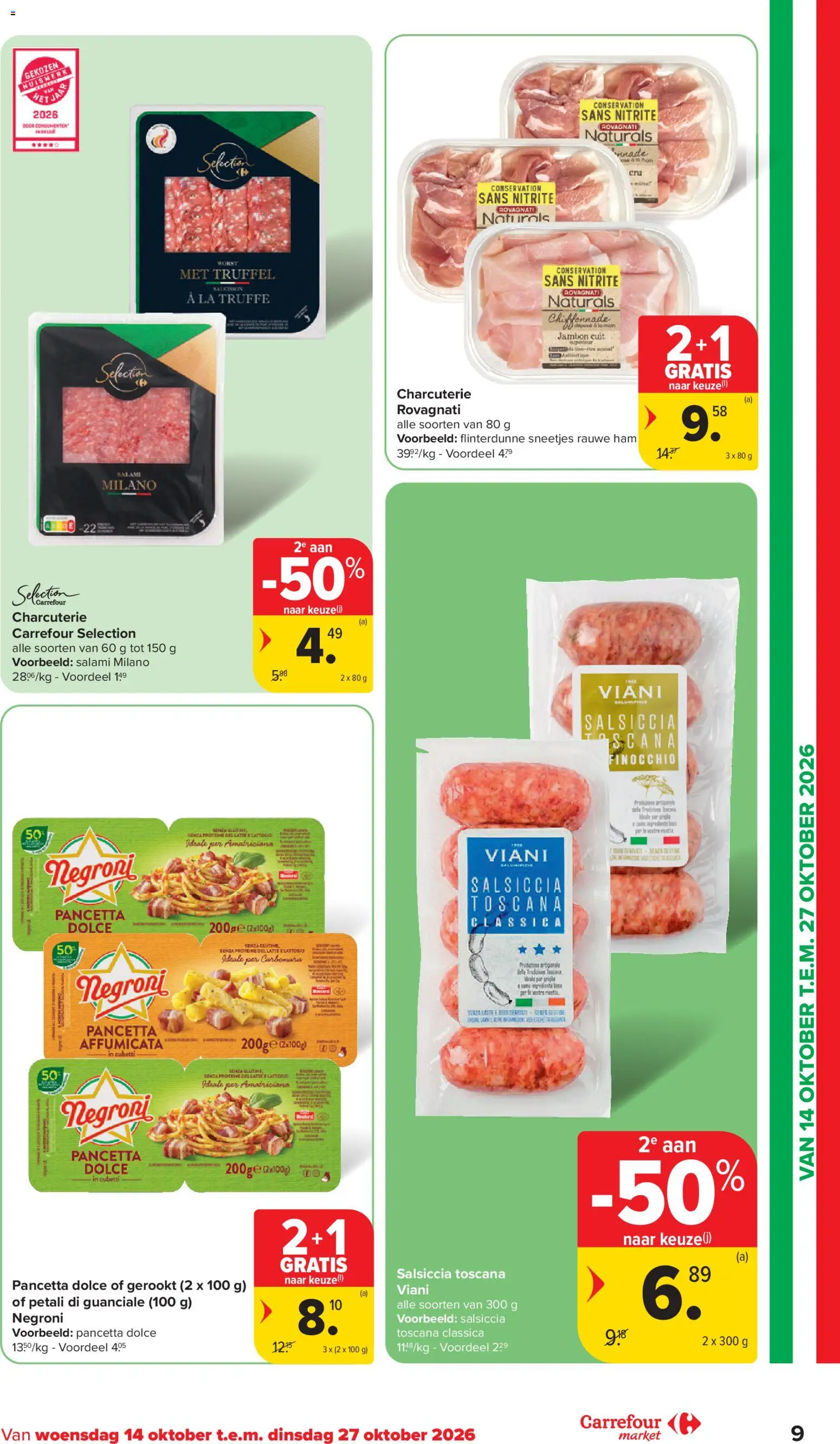 {H1} | Pagina: 9 | Producten: Ham, Worst, La, Salami
