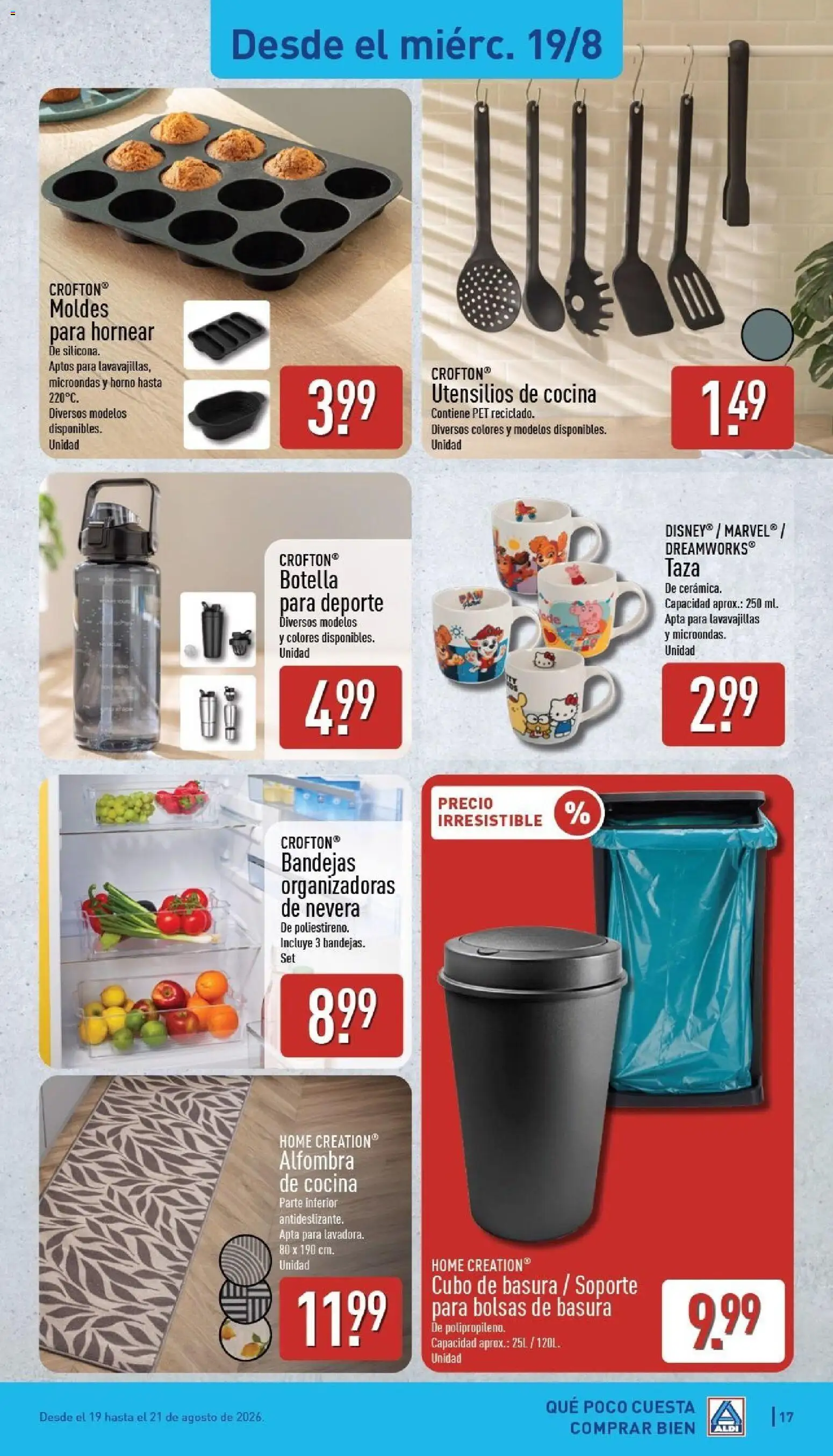 Aldi folleto Península │ válido desde el 17/08/2026 | Página: 17 | Productos: Bolsas de basura, Horno, Cocina, Lavavajillas