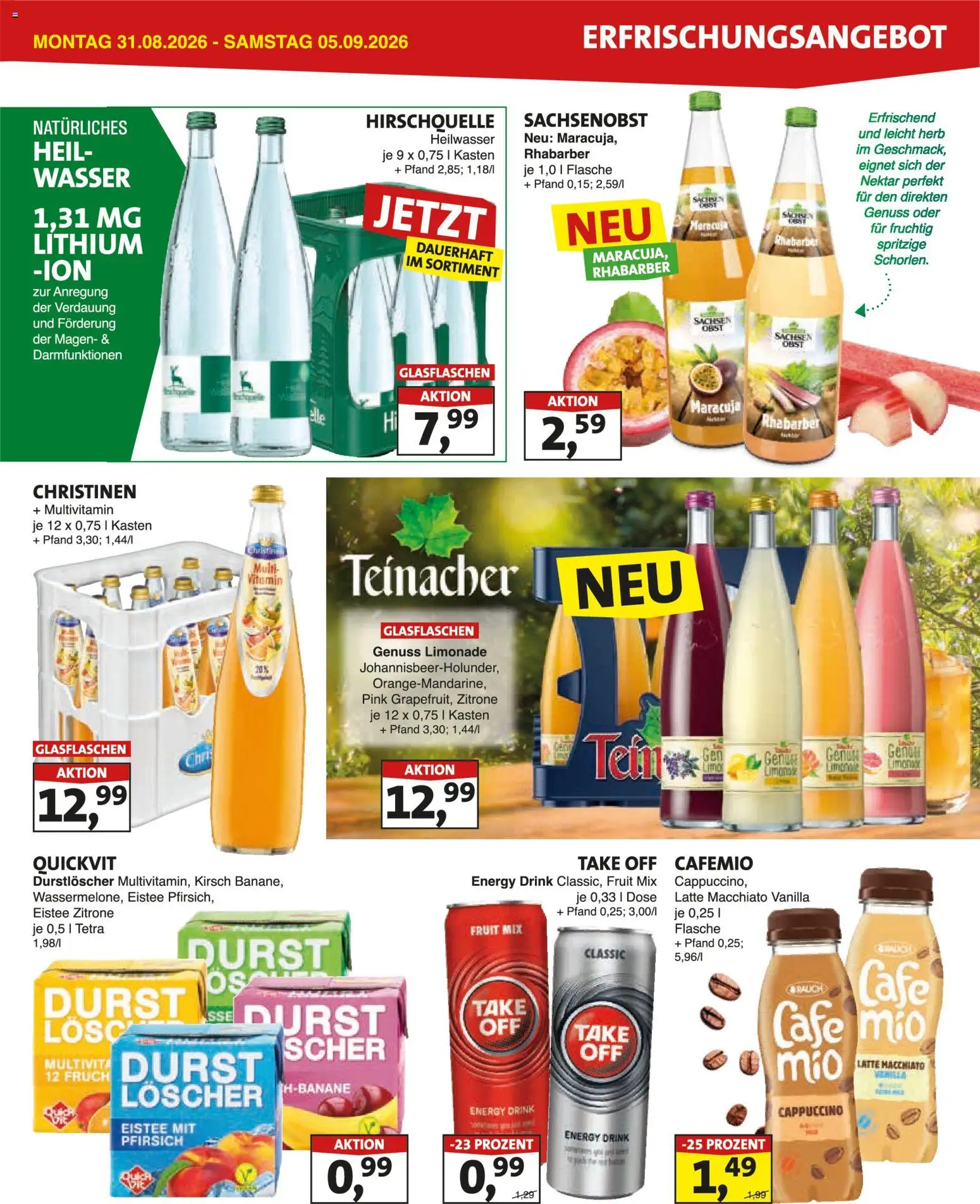 Lösch Depot Prospekt – gültig ab 31.08.2026 | Seite: 3 | Produkte: Energy, Wasser, Zitrone, Rhabarber