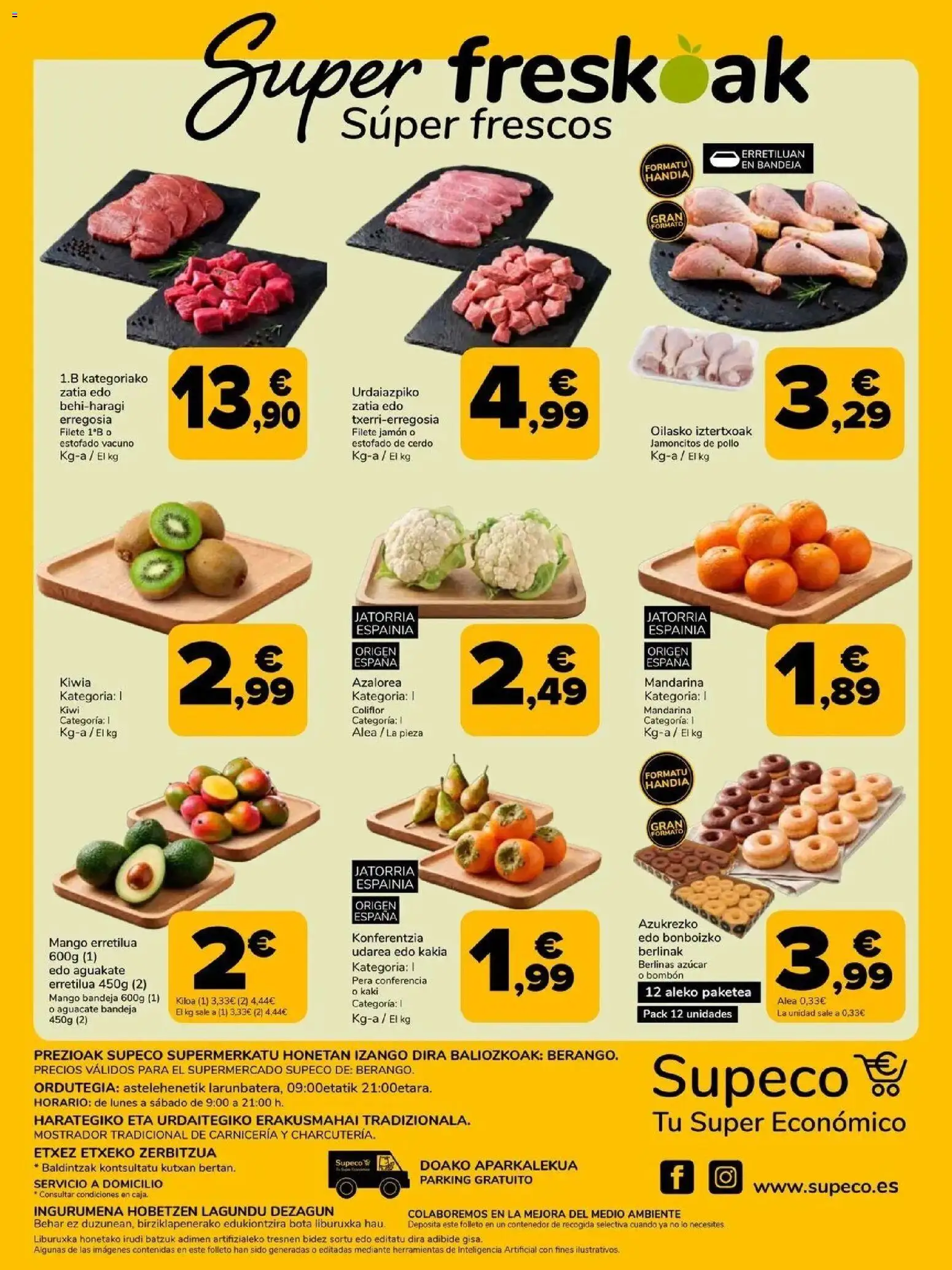 Supeco folleto 29/10/2026 - 16/11/2026 | Página: 8 | Productos: Mango, Filete, Bandeja, Pollo