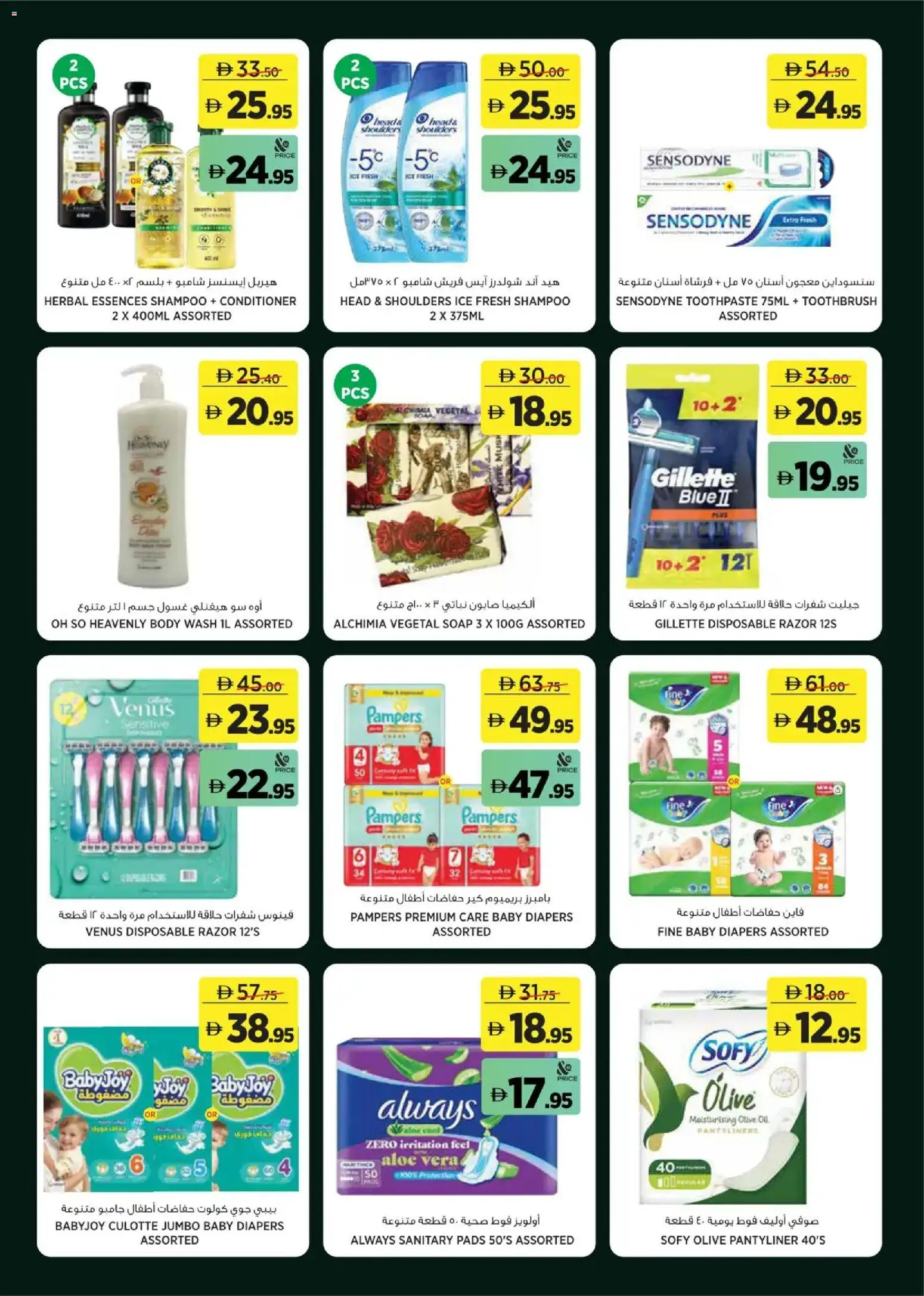 {H1} | Page: 13 | Products: Toothbrush, Toothpaste, Body wash, Shampoo