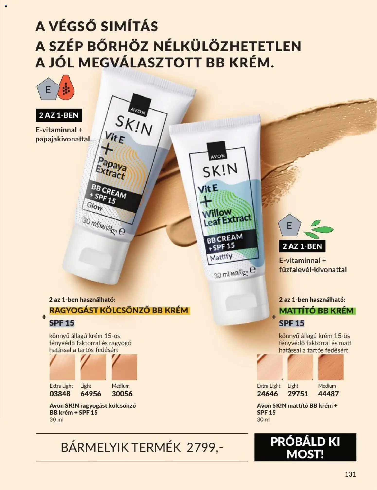 Avon akciós ujság - amely érvényes a következő dátumtól: 2026.09.01. | Oldal: 133 | Termékek: Krém, BB krém, Fényvédő