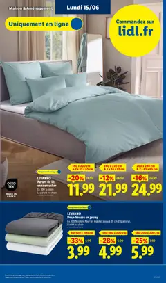 LIDL - Prévisualisation de LIVARNO Parure de lit en seersucker 140 x 200 cm, Ex. 100 % coton. La parure au choix. Includes 2 pillowcases 65 x 65 cm. valide à partir de 11.06.2026 | Page: 61
