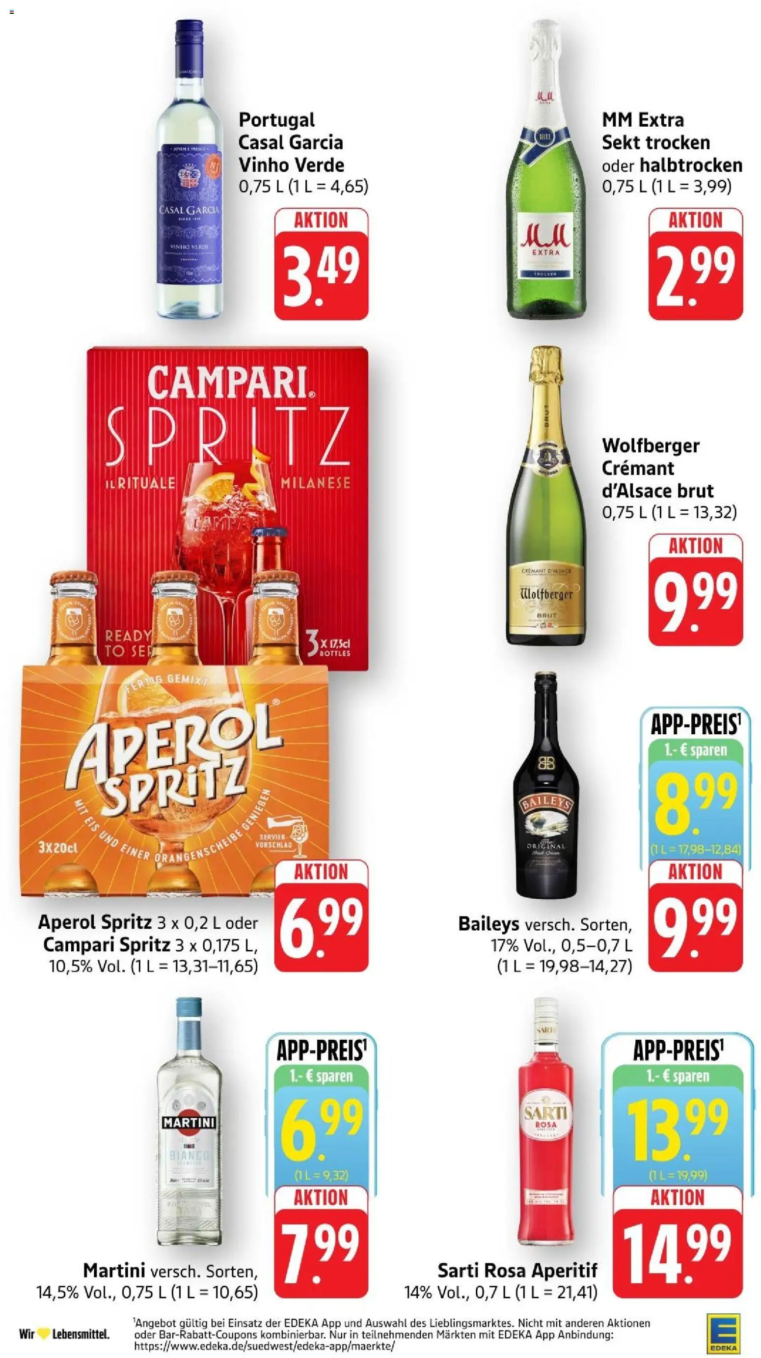 Edeka Prospekt Stuttgart – gültig ab 10.08.2026 | Seite: 33 | Produkte: Martini, Campari, Baileys, Eis