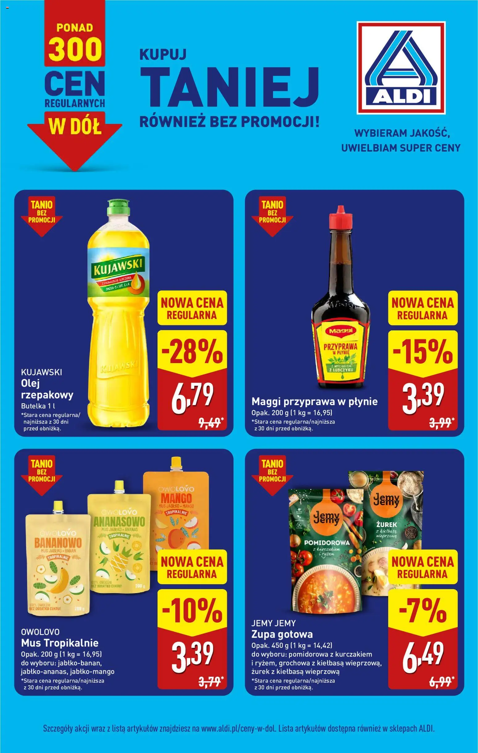 Aldi Polsko leták - Ceny regularne w dół od 14.09.2026 | Strana: 5 | Produkty: Mango, Olej, Maggi, Banán