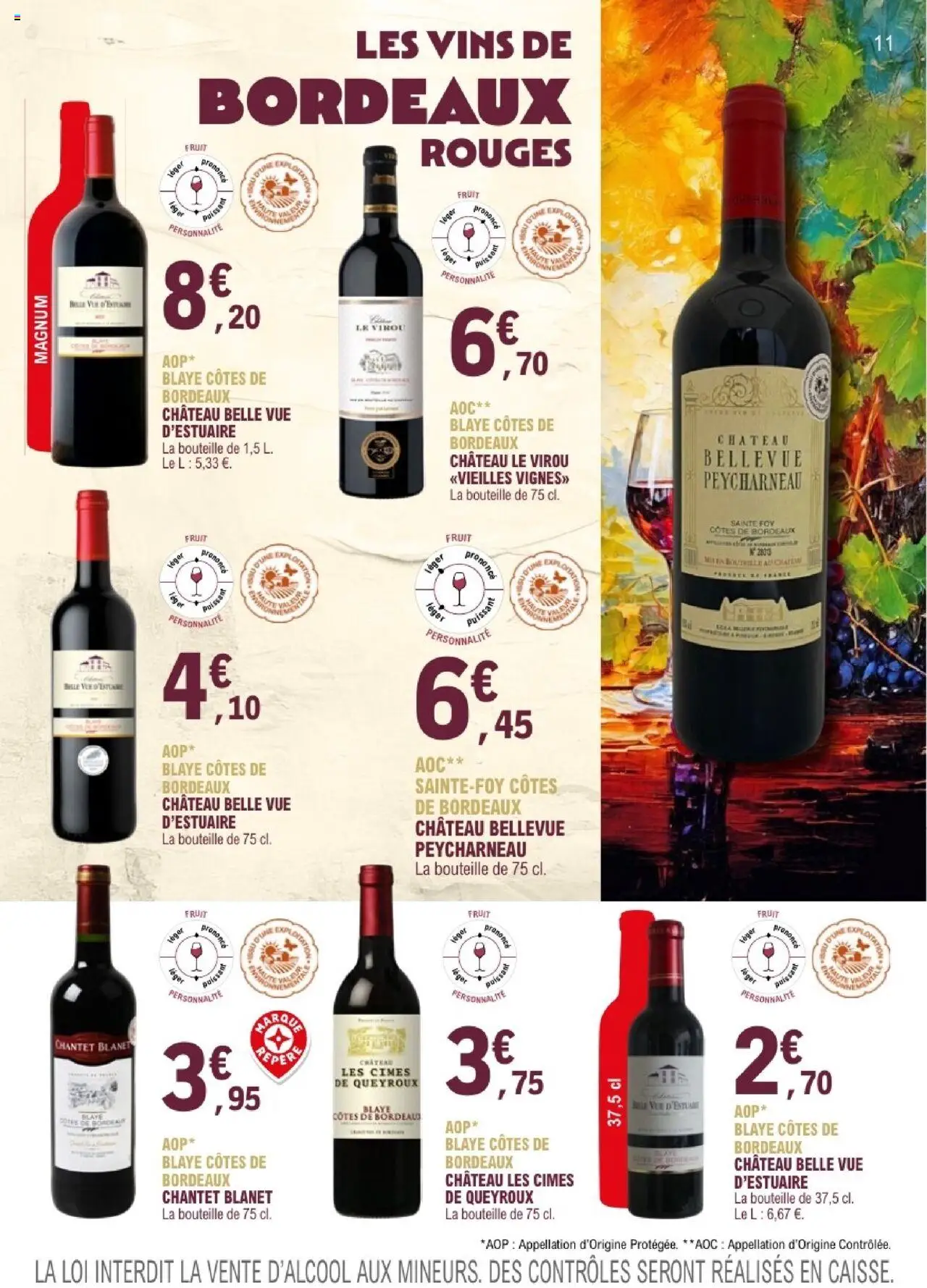 {H1} | Page: 11 | Produits: Blaye côtes de Bordeaux, Bouteille, Magnum, Blé