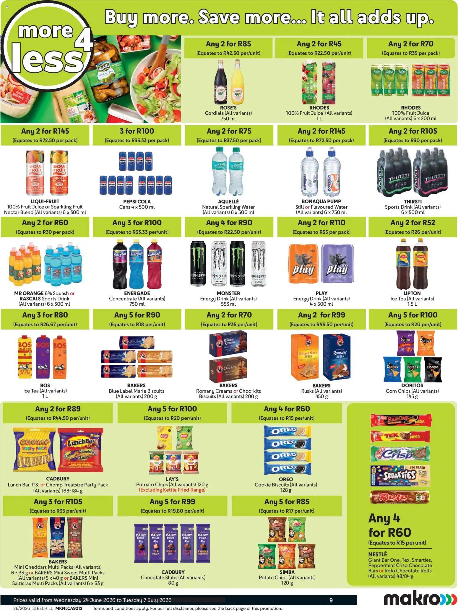 New Makro catalogue – valid from 24/06/2026 | Page: 9 | Products: Corn, Nuts, Water, Mango