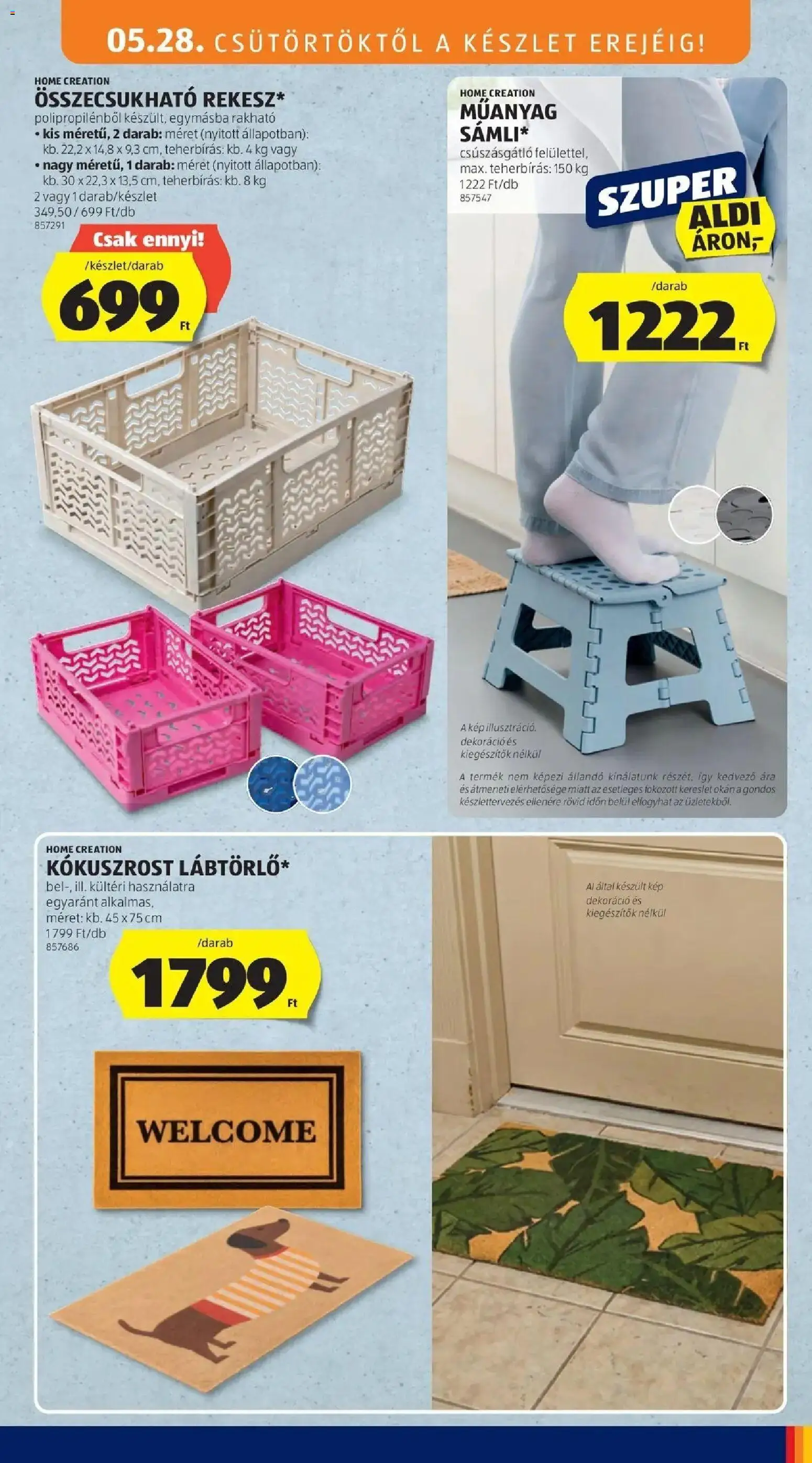 Aldi akciós ujság - amely érvényes a következő dátumtól: 28.05.2026 | Oldal: 29 | Termékek: Dekoráció