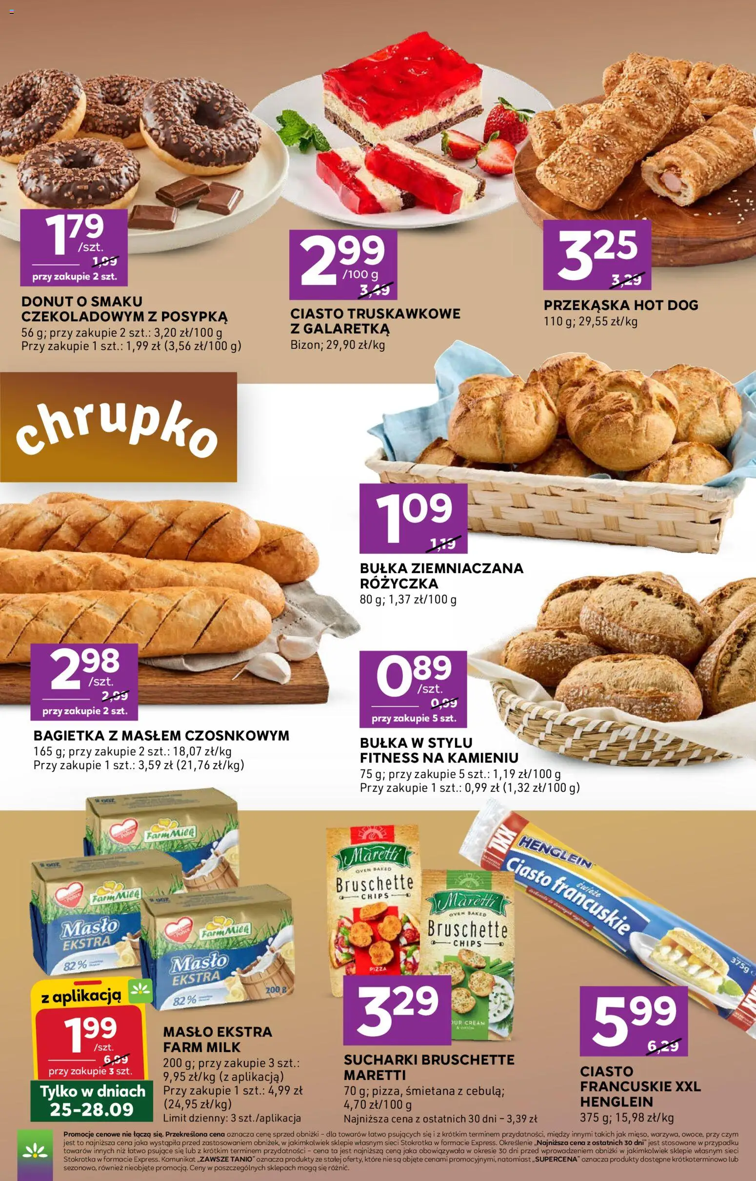Stokrotka gazetka - Express od 24.09.2026 | Strona: 3 | Produkty: Bułka, Donut, Pizza, Hot dog