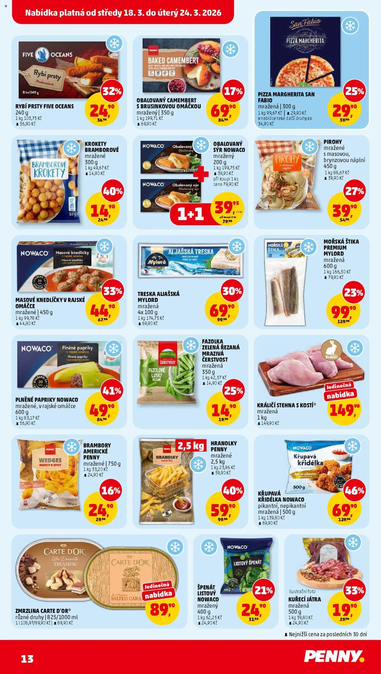 Penny Market leták od 18.03.2026 | Strana: 13 | Produkty: Krokety, Sýr, Hranolky, Kuřecí Játra