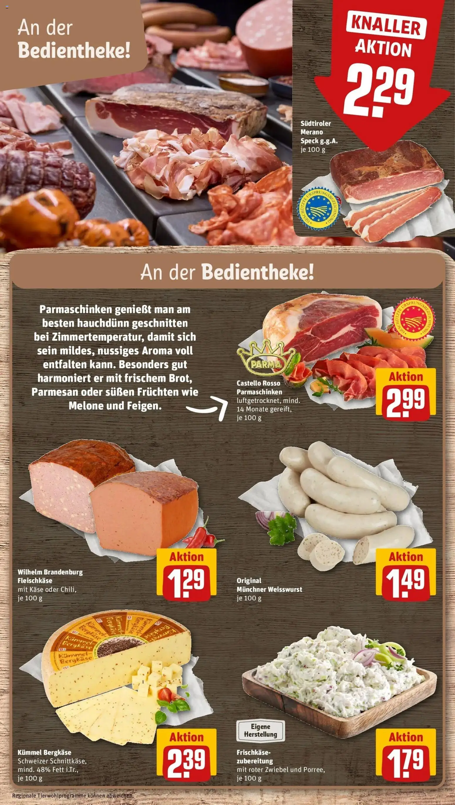 REWE Prospekt ab 14.09.2026 zum Blättern » Angebote | Seite: 9 | Produkte: Käse, Weißwurst, Melone, Frischkase