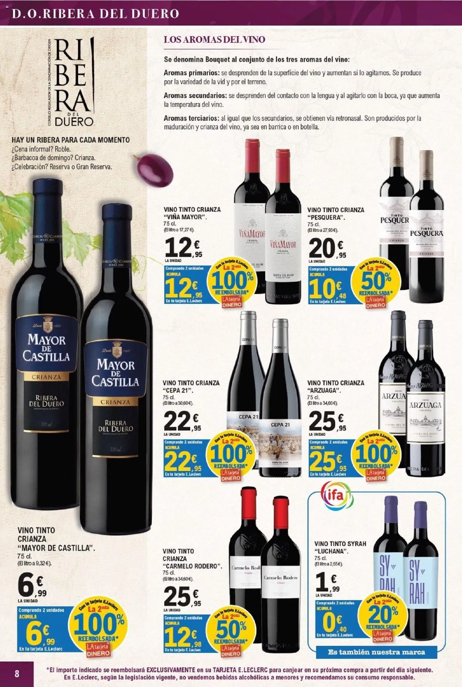 E.Leclerc - Majadahonda │ válido desde el 16/09/2026 | Página: 8 | Productos: Vino tinto, Vino, Bebidas