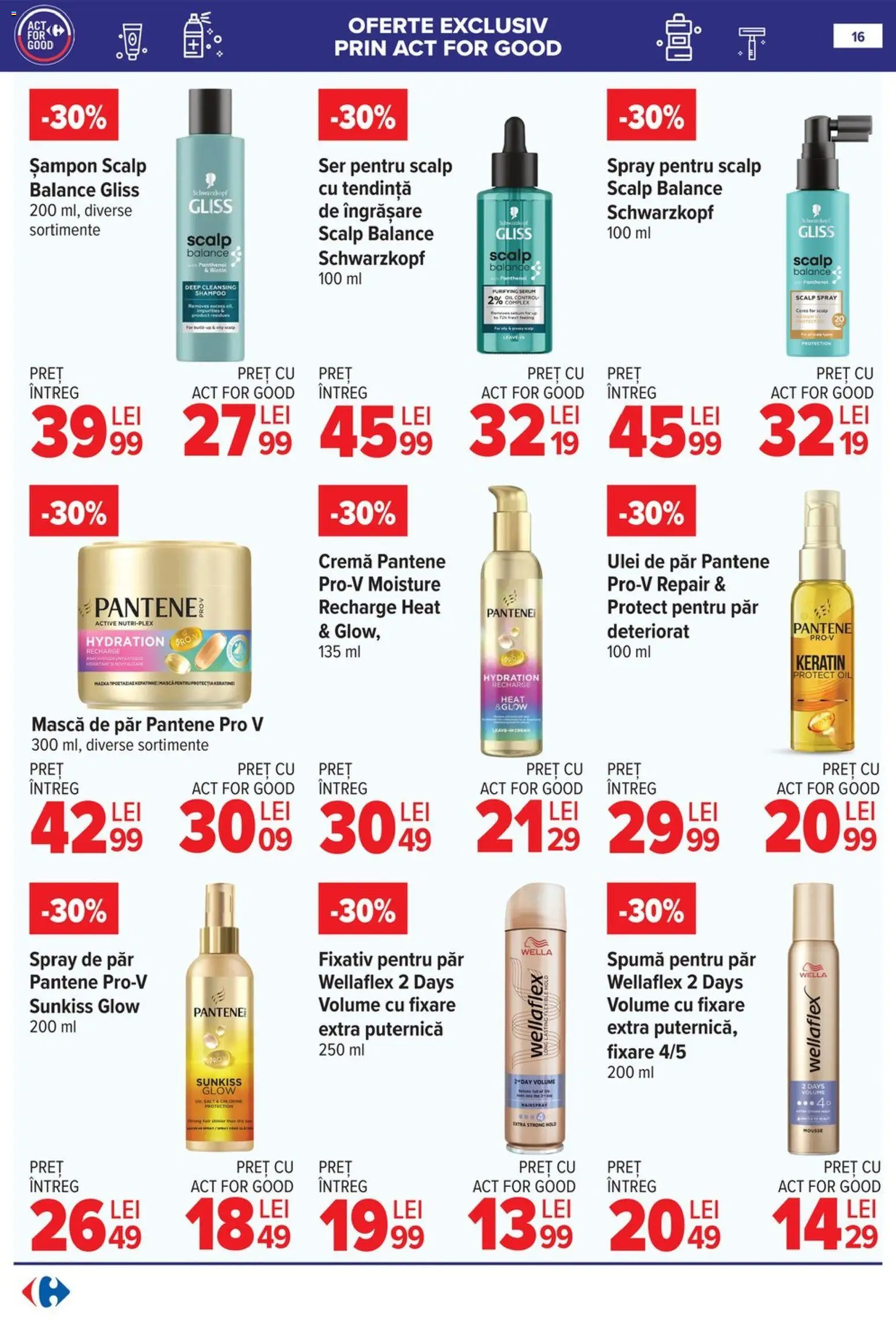 Noul catalog Carrefour – valabil de la 17.06.2026 | Pagină: 16 | Produse: Serum, Ulei de păr, Spray de păr, Cremă