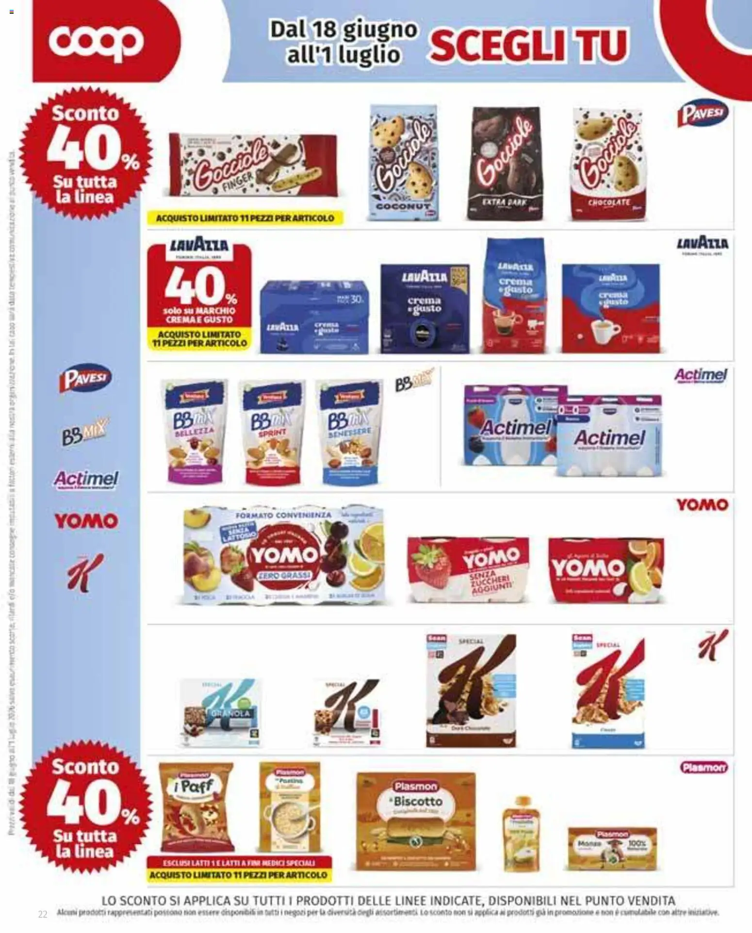 Volantino COOP del 11.06.2026 | Pagina: 22 | Prodotti: Crema, Lavazza