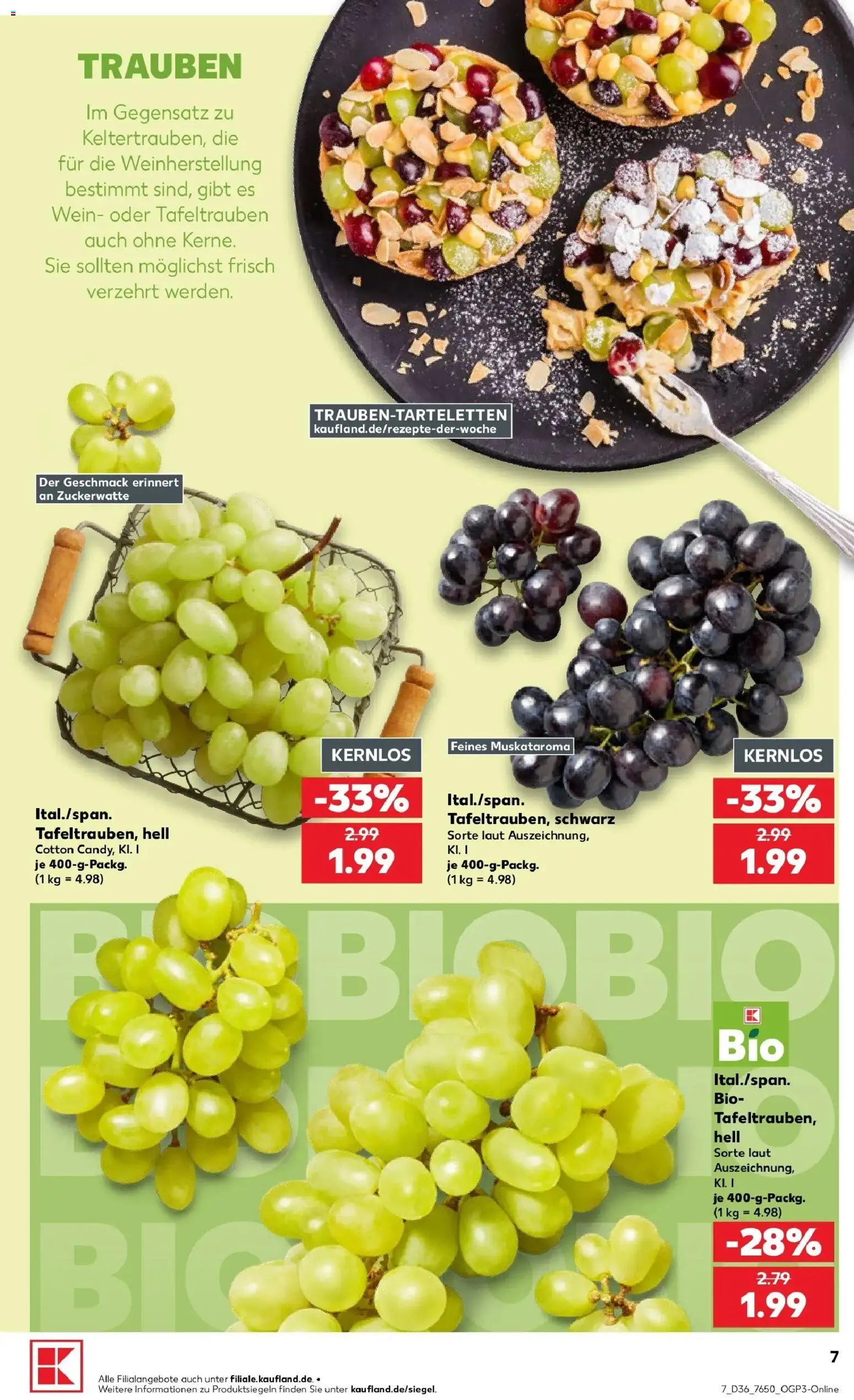 Prospekt Kaufland ab 31.08.2026 » Angebote Online zum Blättern | Seite: 16 | Produkte: Trauben, Wein