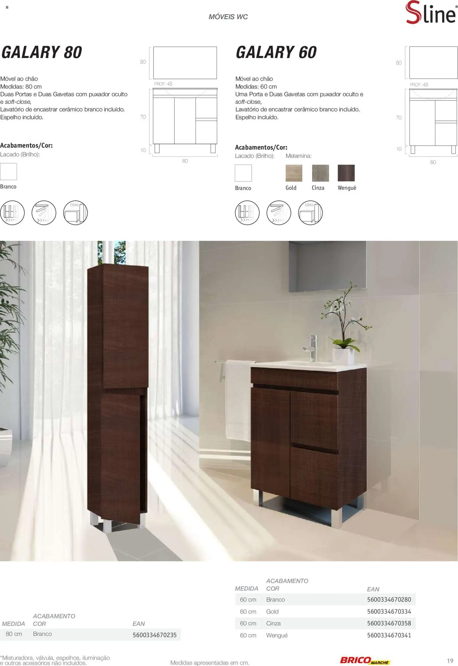 BricoMarché Catálogo de Inspiração Banho │ válido de 15/06/2026 | Página: 19 | Produtos: Porta, Portas, Iluminação, Espelho