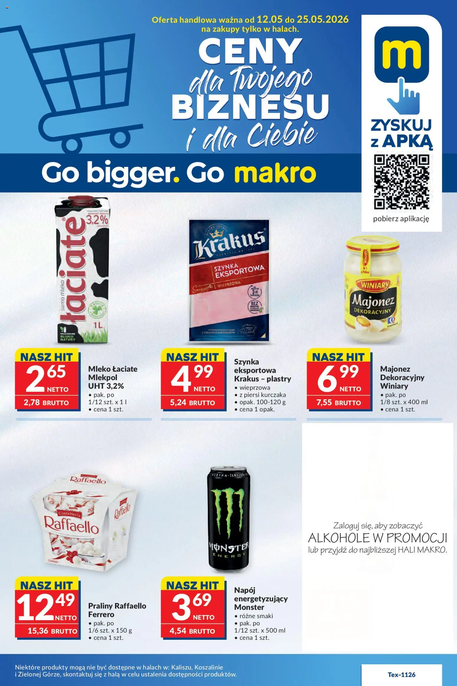 Makro gazetka od 12.05.2026 | Strona: 1 | Produkty: Piersi, Praliny, Szynka, Majonez