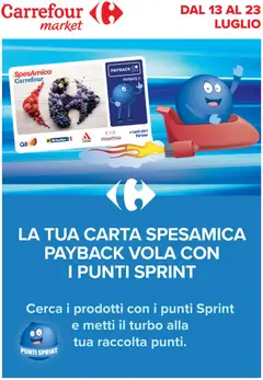 Anteprima del volantino Carrefour volantino Market - Punti Sprint Payback valido a partire dal 13/07/2026