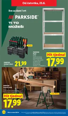 PARKSIDE Potporni stalak, Komad, Izrađen od visoko opteretivog čelika, Podesiva visina u 7 stupnjeva (cca 80-130 cm) - Pregled kataloga iz trgovine Lidl, vrijedi od 23.06.2026 | Stranica: 36