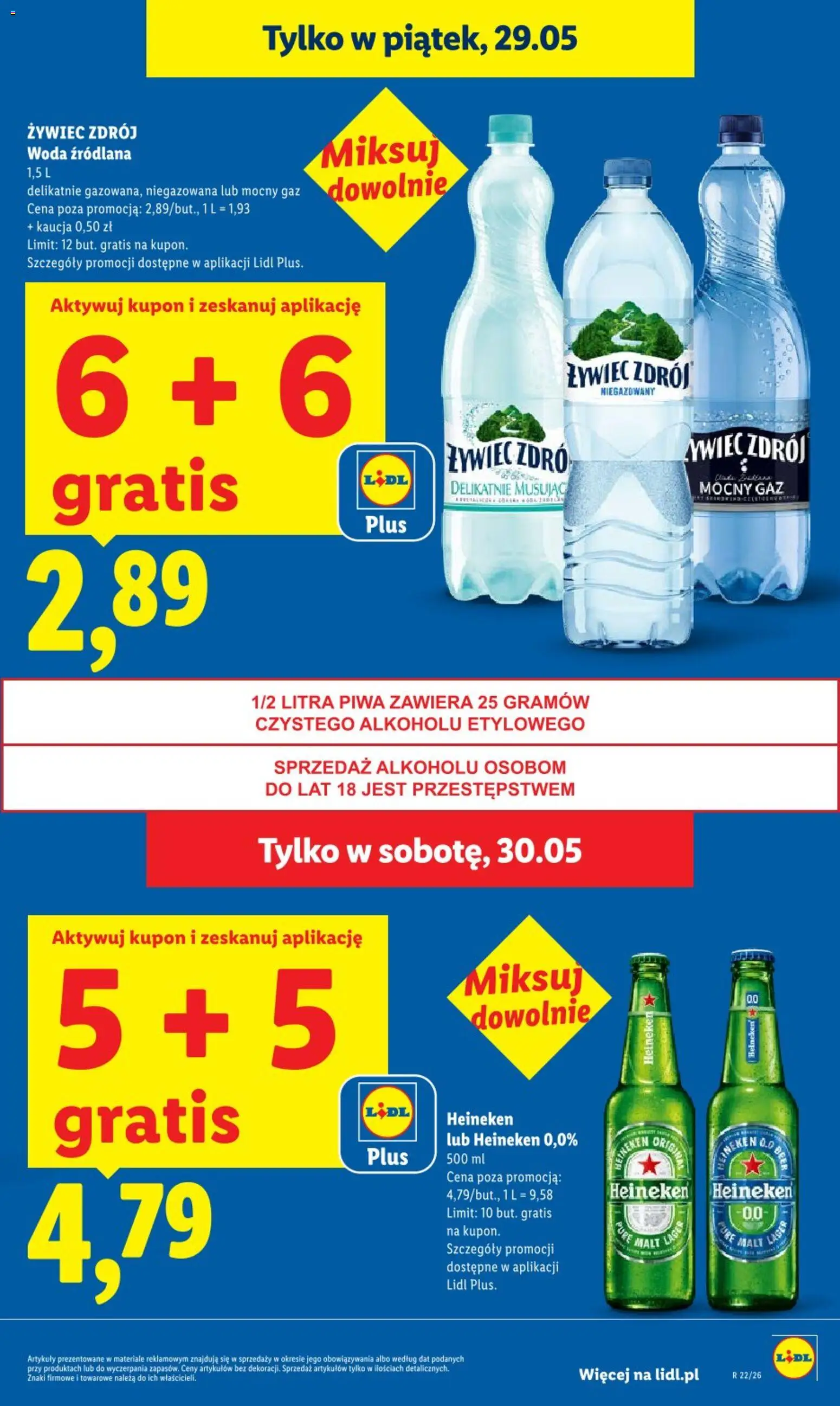 Lidl gazetka od 28.05.2026 | Strona: 5 | Produkty: Woda źródlana, Woda, Heineken