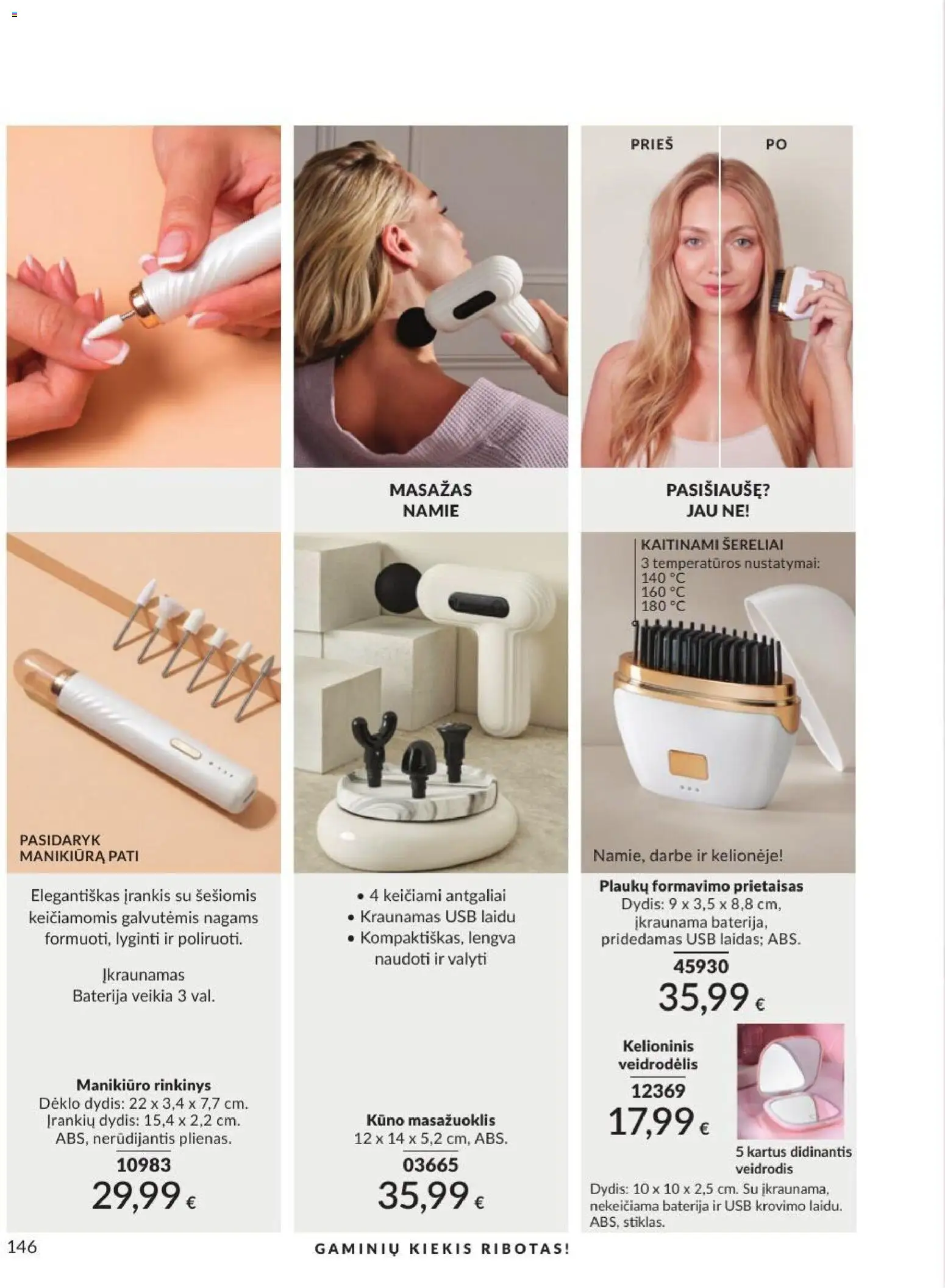 AVON akcijos nuo 2026.09.01 | Puslapis: 146 | Prekių: Baterija, USB, Veidrodis