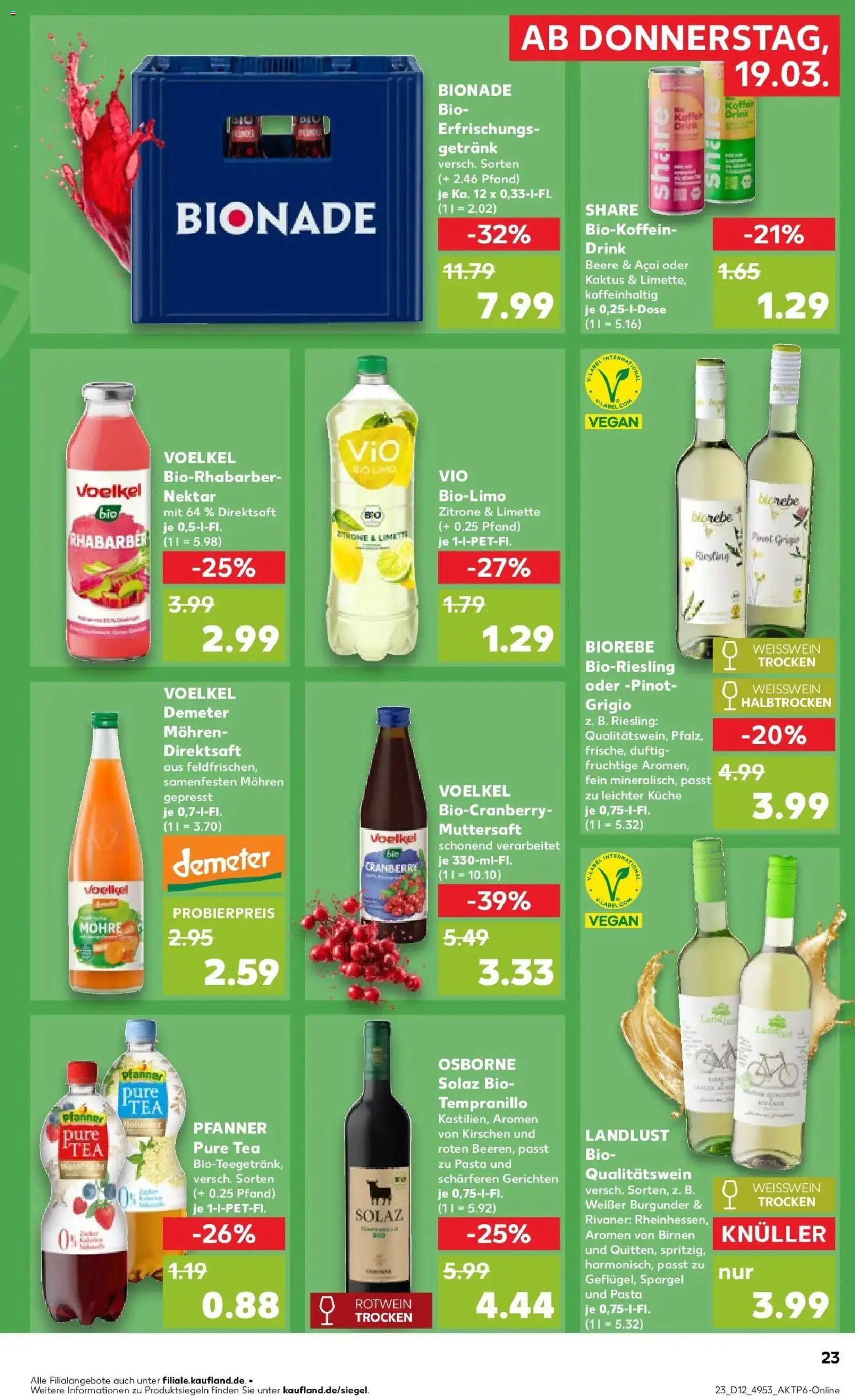 Kaufland Prospekt Alsdorf	 – gültig ab 19.03.2026 | Seite: 23 | Produkte: Kirschen, Limette, Pasta, Rhabarber