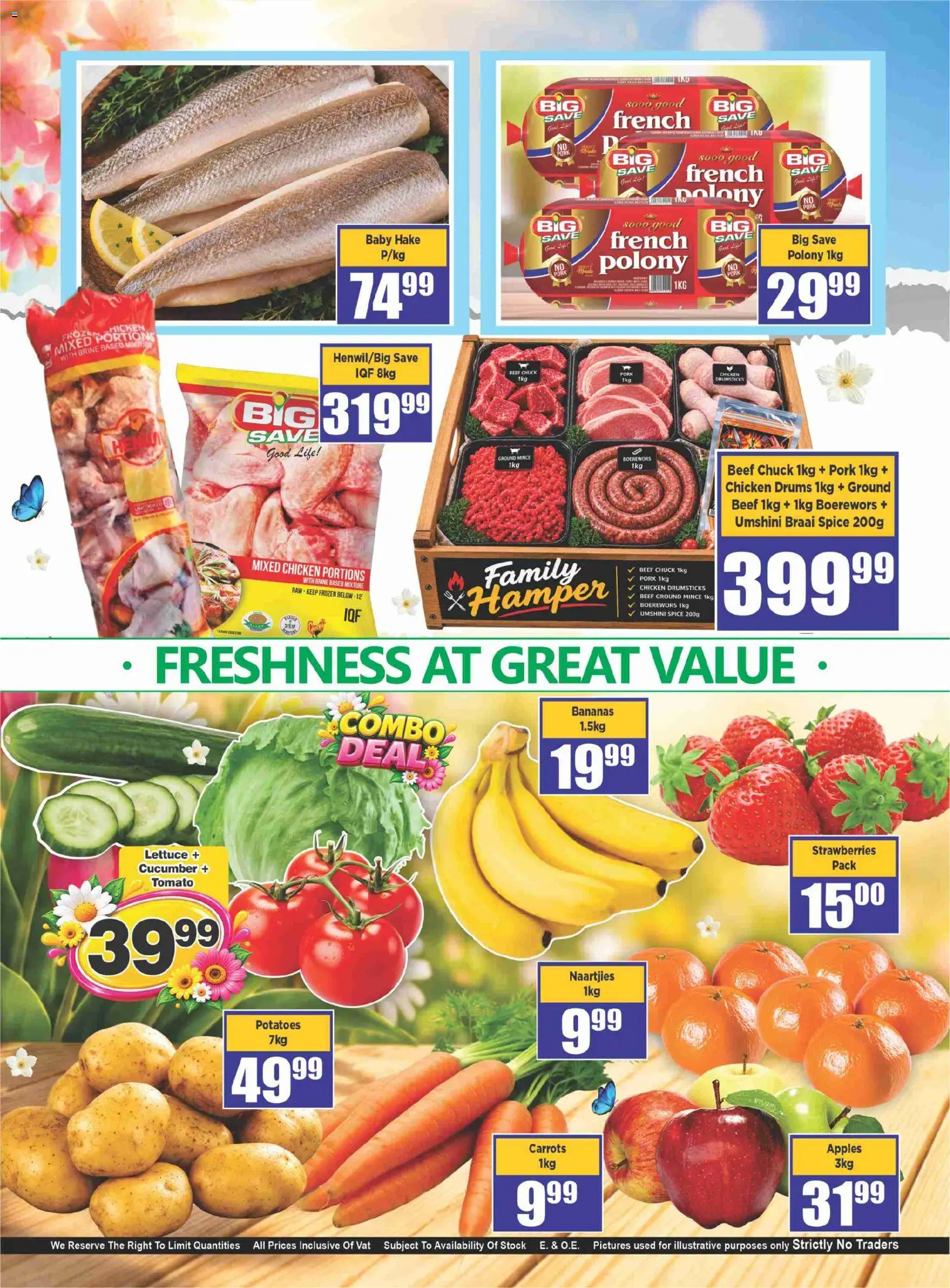 New Big Save catalogue – valid from 26/08/2026 | Page: 4 | Products: Boerewors, Chicken, Carrots, Lettuce