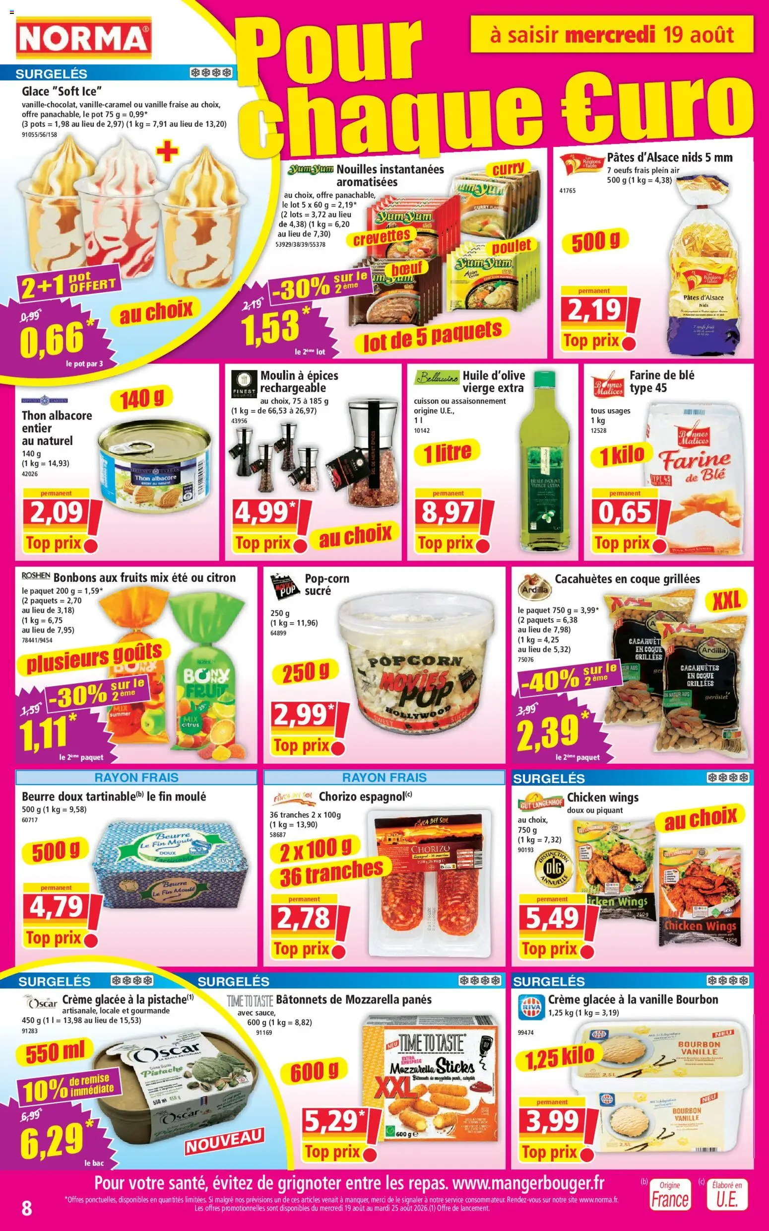 {H1} | Page: 8 | Produits: Citron, Crevettes, Mozzarella, Curry