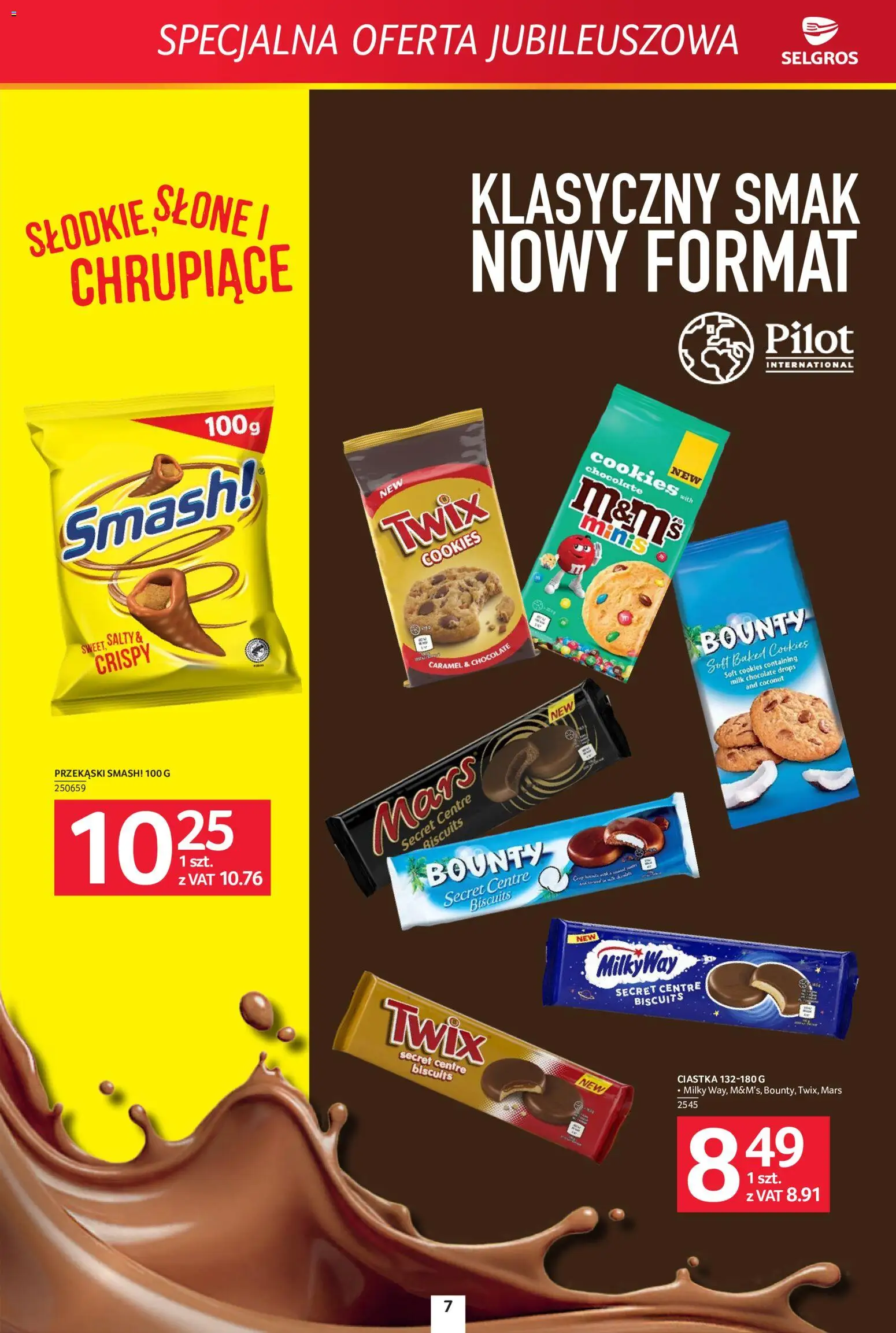 Selgros cash&carry gazetka - Specjalna Oferta Jubileuszowa od 08.10.2026 | Strona: 7 | Produkty: Przekąski, M&M's, Bounty, Ciastka