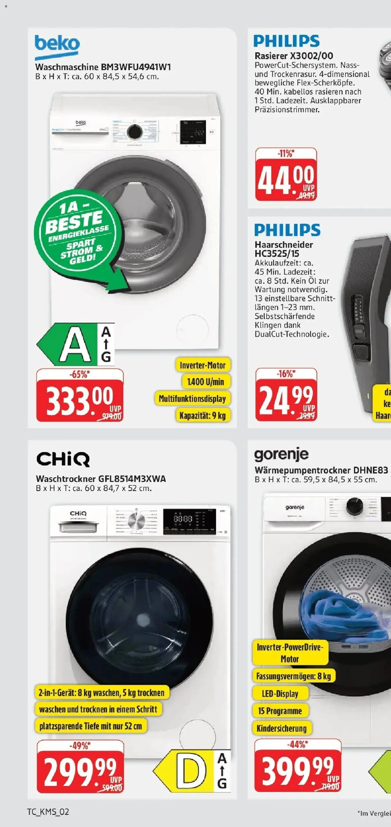 Edeka Prospekt Mainz-Weisenau (ab 10.08.2026) » Angebote Online | Seite: 76 | Produkte: Philips, Gorenje, Waschmaschine, Waschtrockner