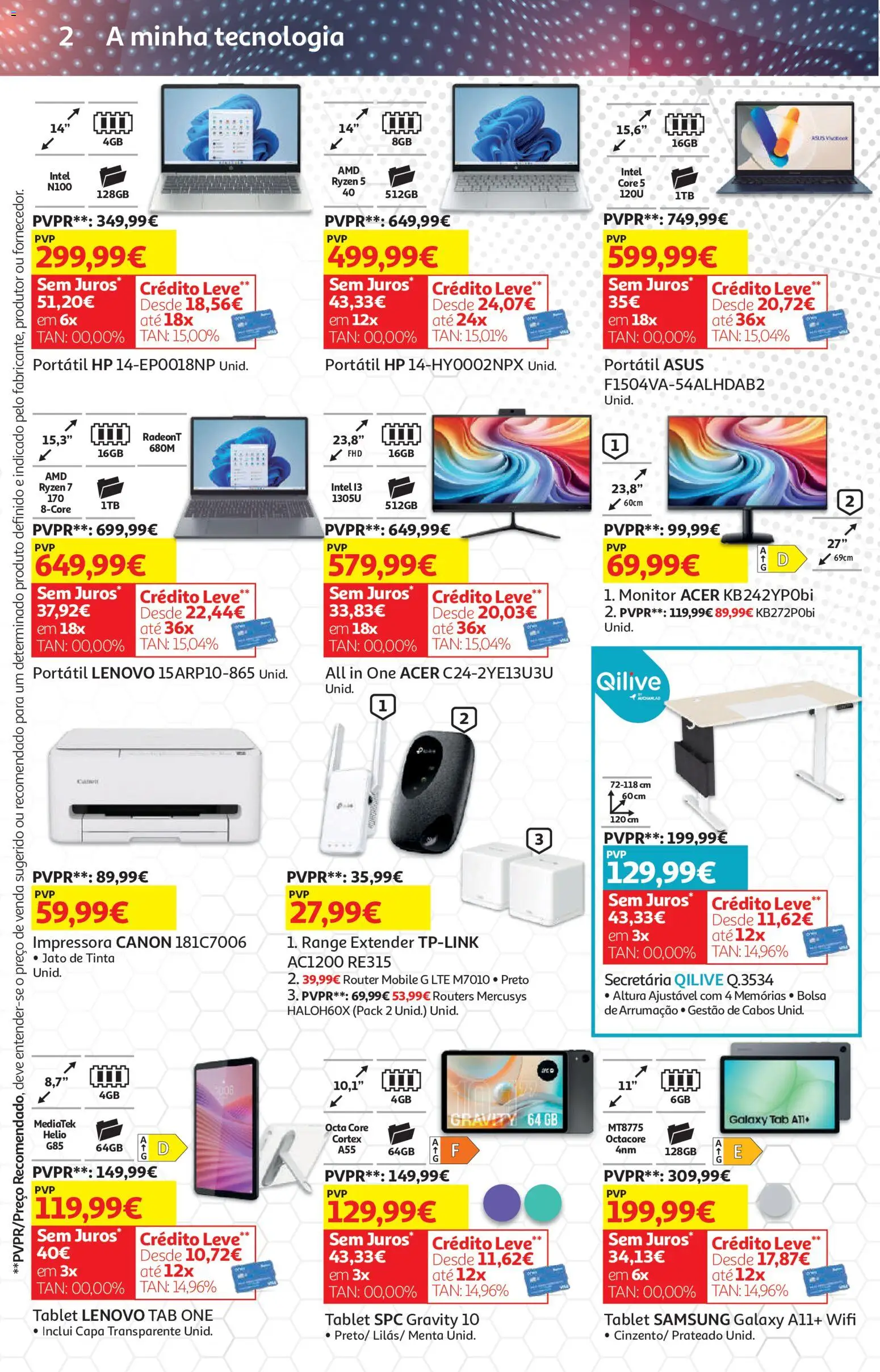 Auchan Vida no Exterior + Dia da Criança │ válido de 22.05.2026 | Página: 35 | Produtos: Monitor, Impressora, Tinta, Tablet