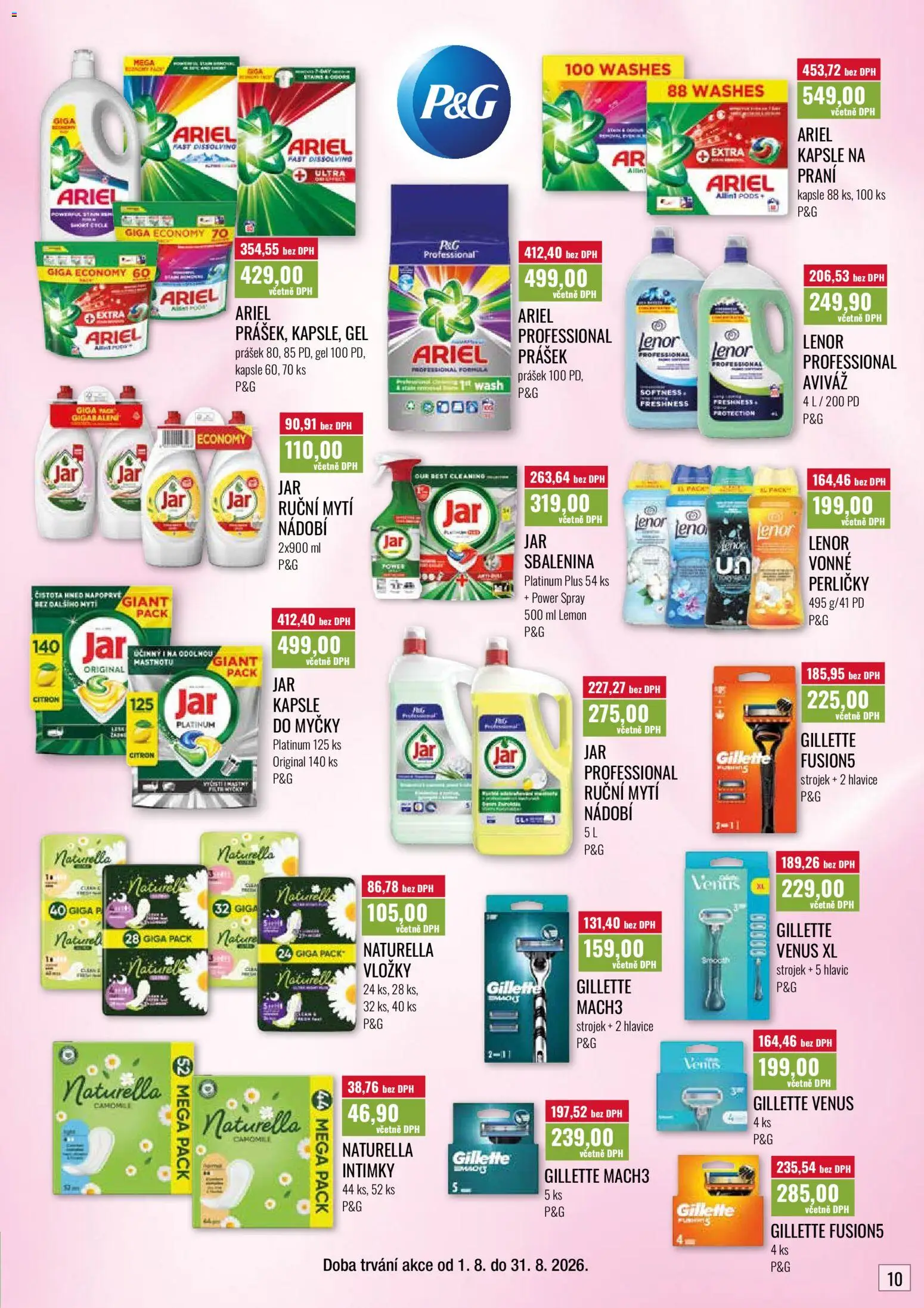 Ratio leták od 01.08.2026 | Strana: 11 | Produkty: Lenor, Nádobí, Vložky, Gillette Mach3