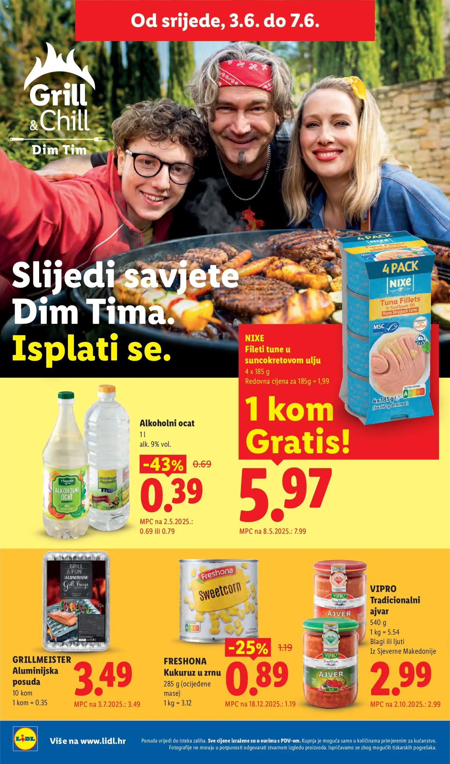 Lidl katalog | vrijedi od 01.06.2026 | Stranica: 56 | Proizvodi: Alkoholni ocat, Kukuruz, Ajvar, Ocat