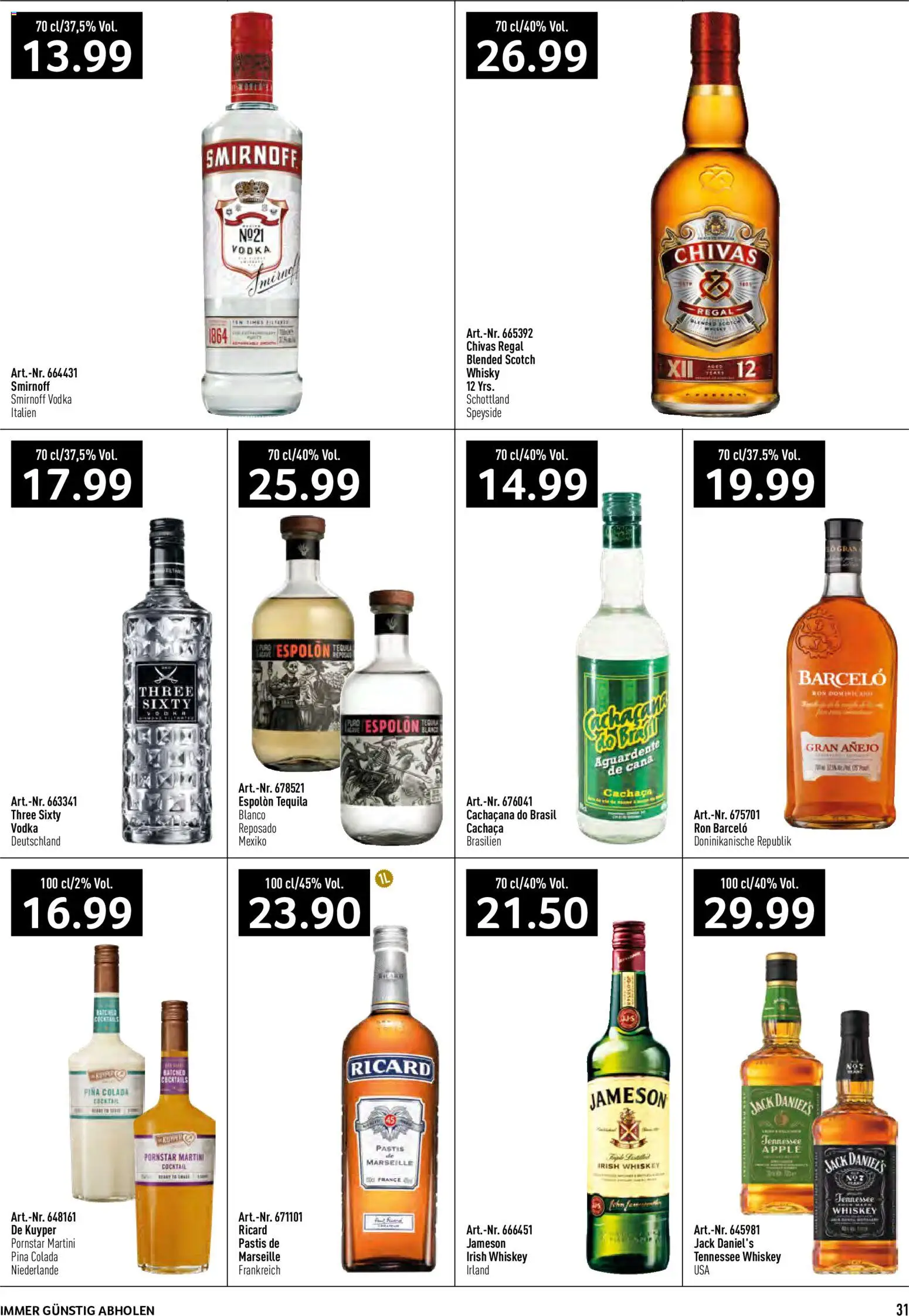 Prodega aktionen – gültig ab 20.07.2026 | Seite: 31 | Produkte: Regal, Jameson, Whiskey, Apple
