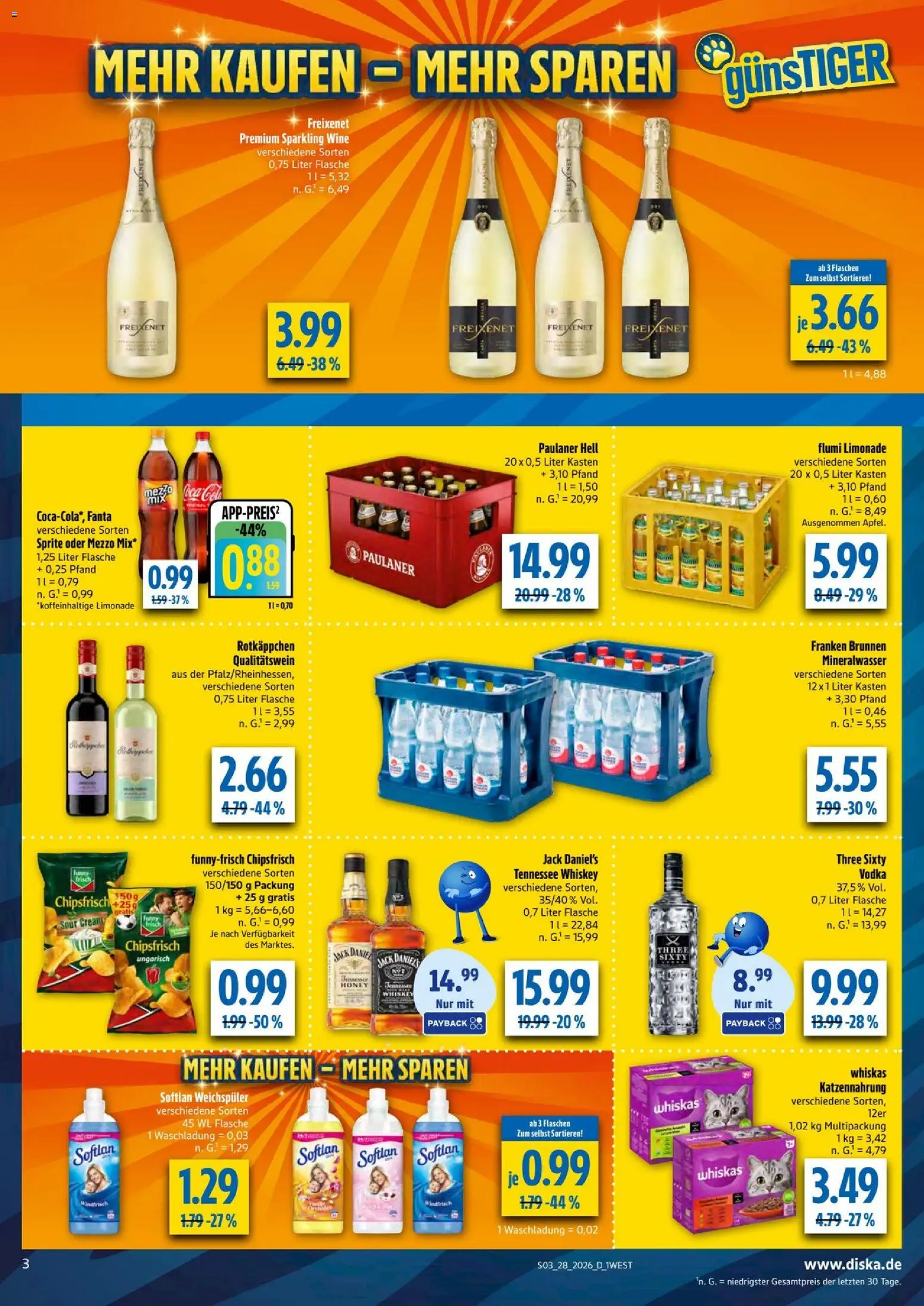 Diska - Diska Angebote Bayern KW28 – gültig ab 06.07.2026 | Seite: 3 | Produkte: Fanta, Sprite, Freixenet, Limonade