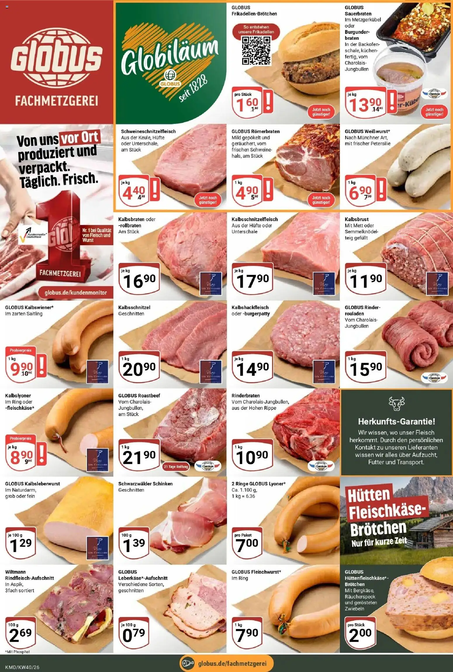 Globus Prospekt Köln (ab 28.09.2026) » Angebote online | Seite: 9 | Produkte: Roastbeef, Wurst, Schinken, Kuchen