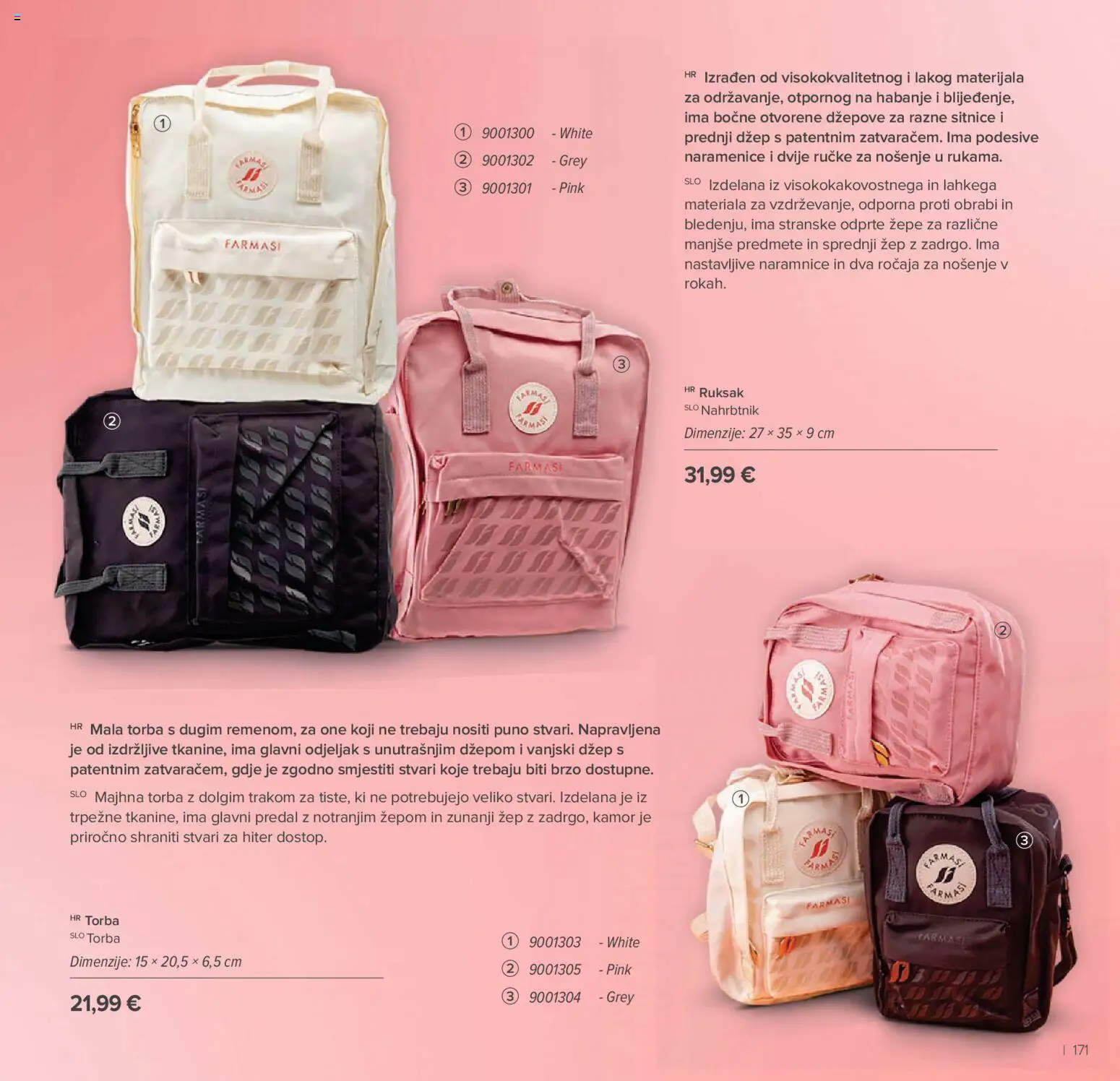 Farmasi katalog | vrijedi od 01.05.2026 | Stranica: 171 | Proizvodi: Ruksak, Torba