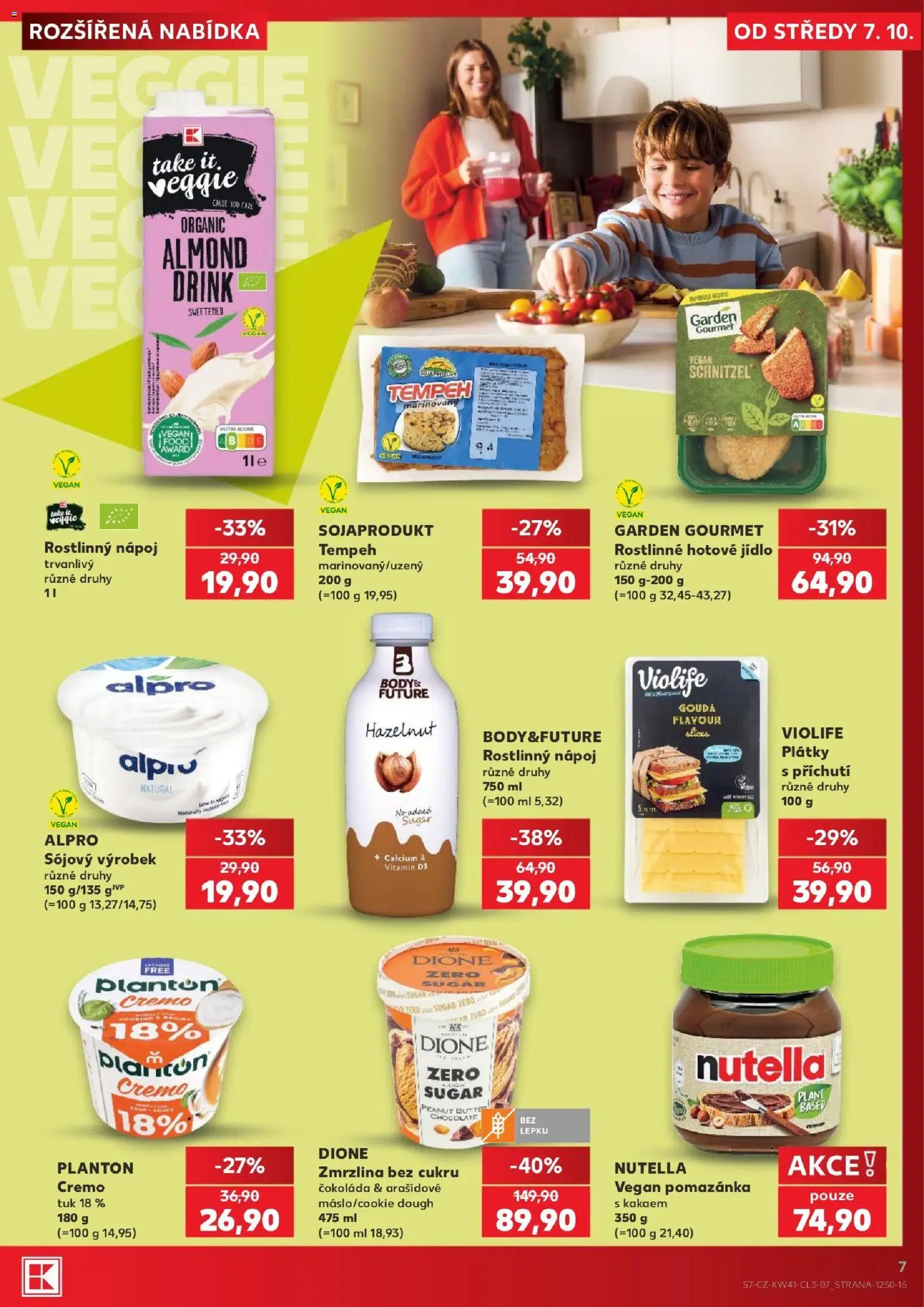 Kaufland leták - Chomutov od 07.10.2026 | Strana: 7 | Produkty: Tempeh, Čokoláda, Pomazánka, Alpro