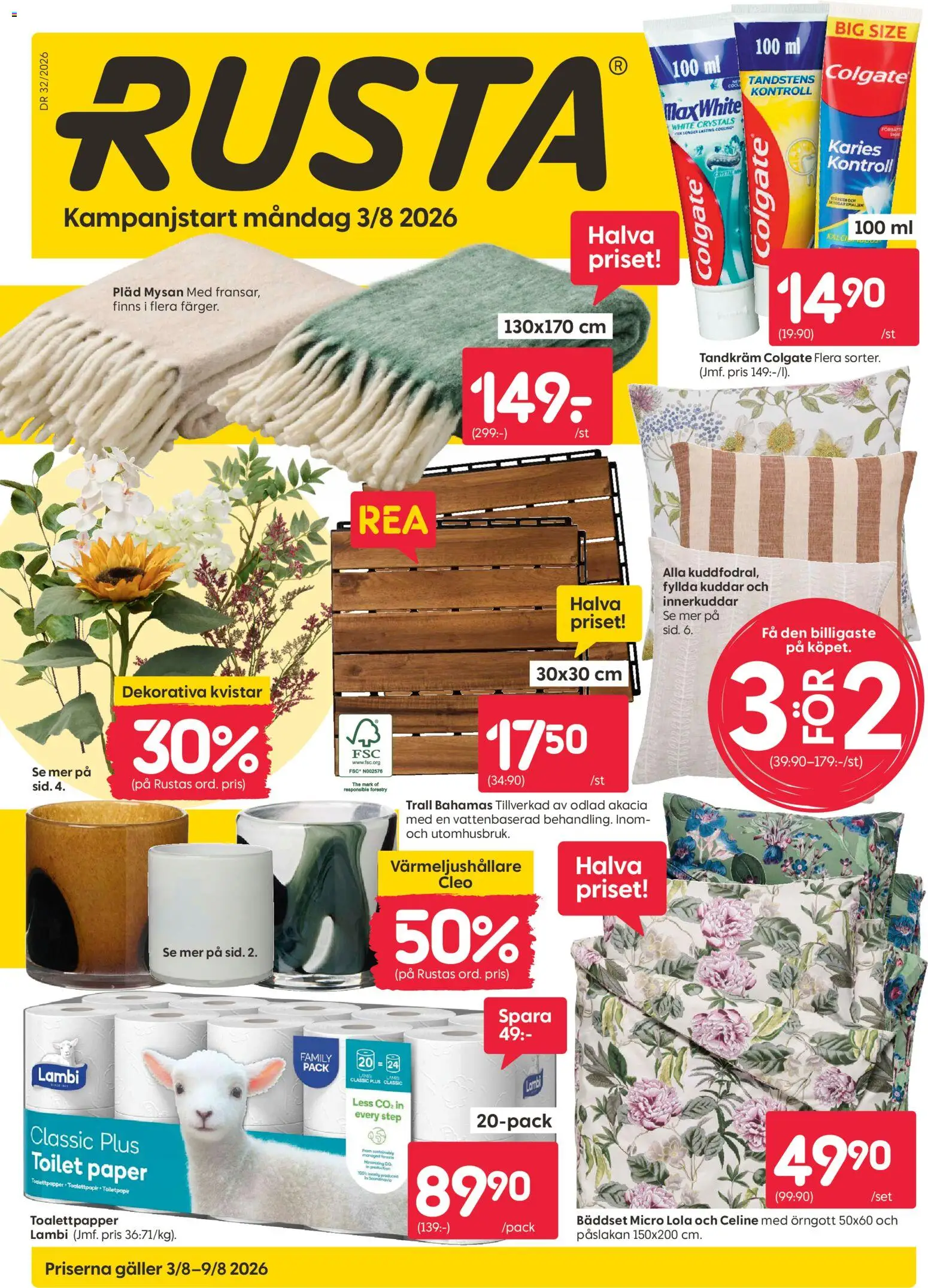 Rusta reklamblad aktuell från 03/08/2026 | Sida: 1
