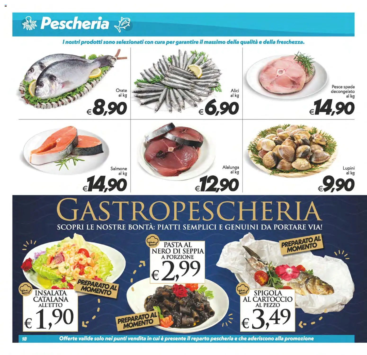 Volantino SuperConveniente del 25/09/2026 | Pagina: 18 | Prodotti: Salmone, Pesce, Spigola, Alici