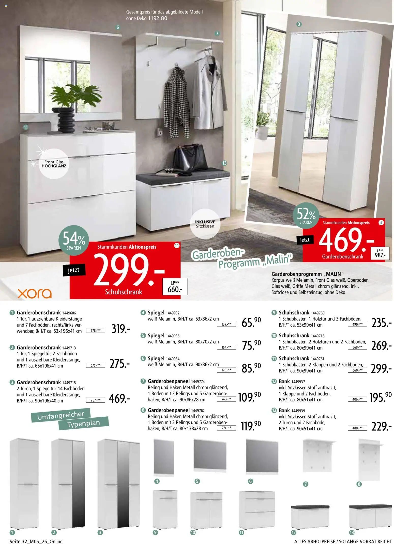Zurbrüggen Z2-unschlagbar günstig – gültig ab 01.05.2026 | Seite: 32 | Produkte: Spiegel, Garderobenschrank